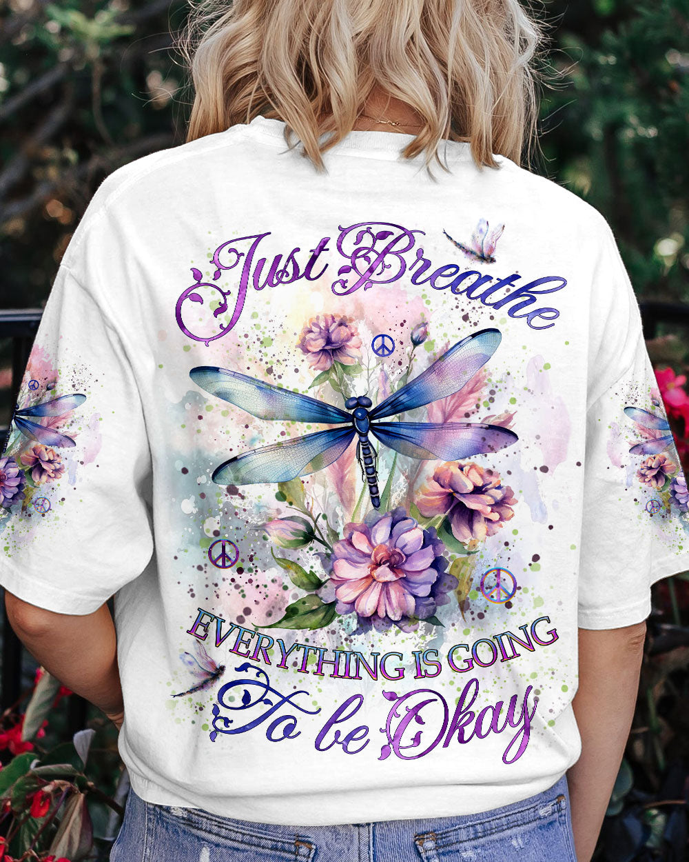 JUST BREATHE DRAGONFLY ALL OVER PRINT - YHKD3010232