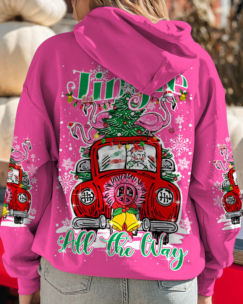 JINGLE ALL THE WAY FLAMINGO CHRISTMAS ALL OVER PRINT - TY0910231