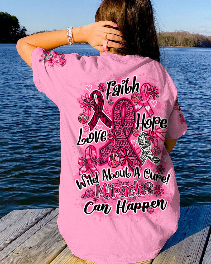 MIRACLES CAN HAPPEN PINK ALL OVER PRINT - TY0808232
