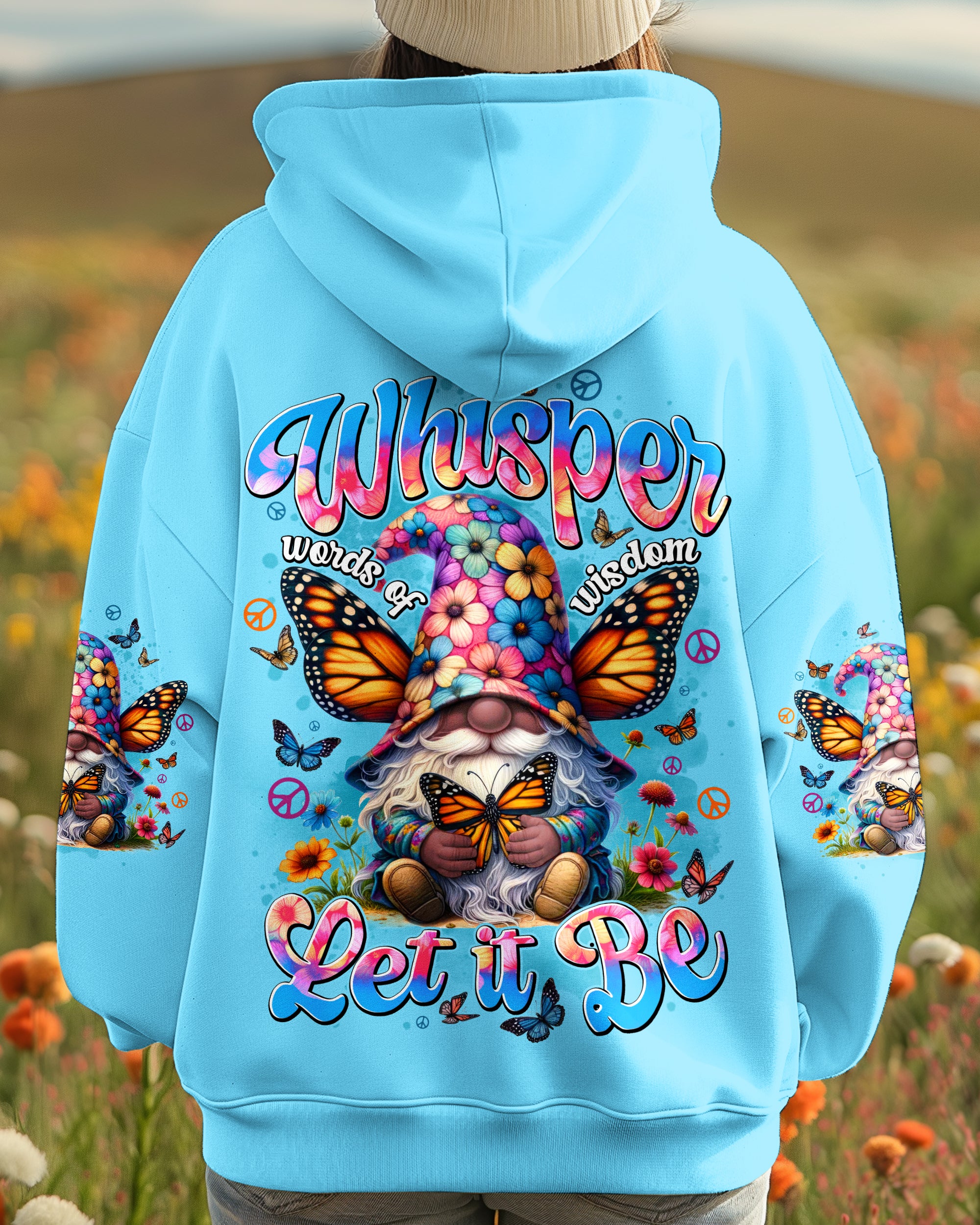 WHISPER WORDS OF WISDOM LET IT BE GNOME BUTTERFLY ALL OVER PRINT - TYTD2606251
