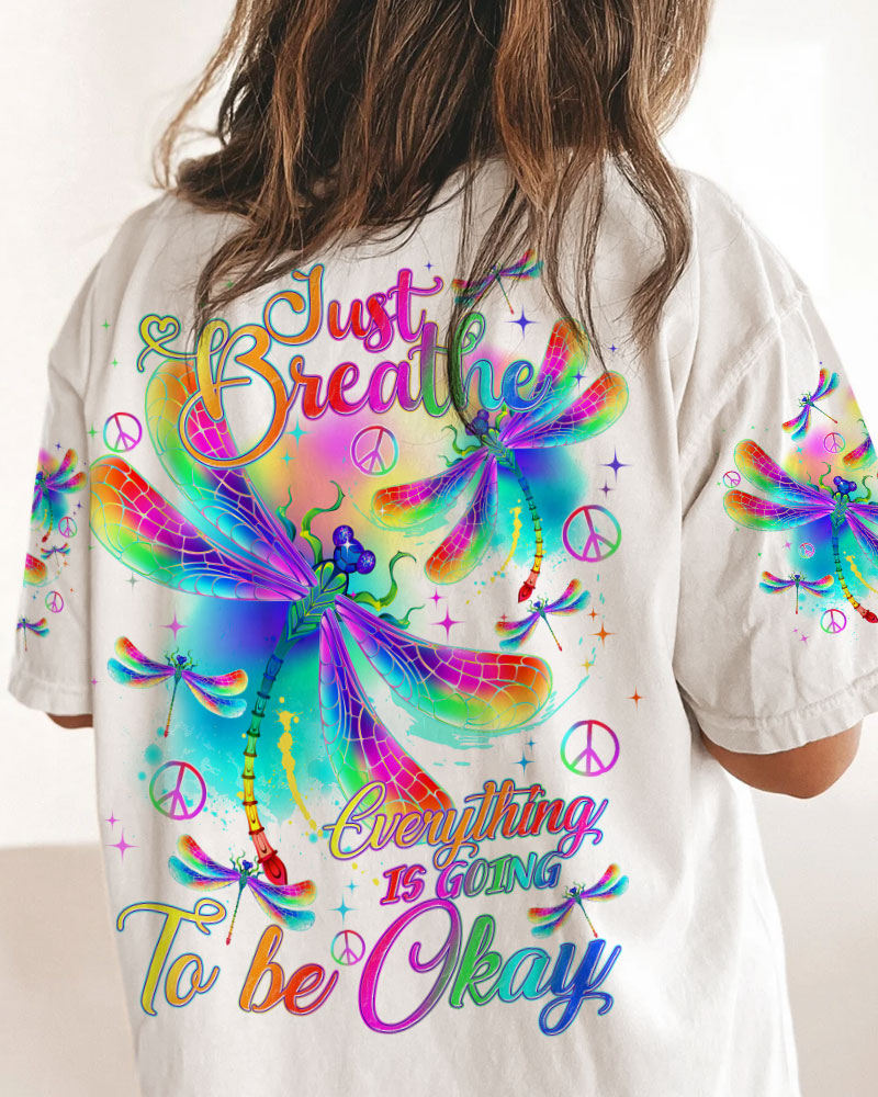 JUST BREATHE DRAGONFLY ALL OVER PRINT - TY1304242