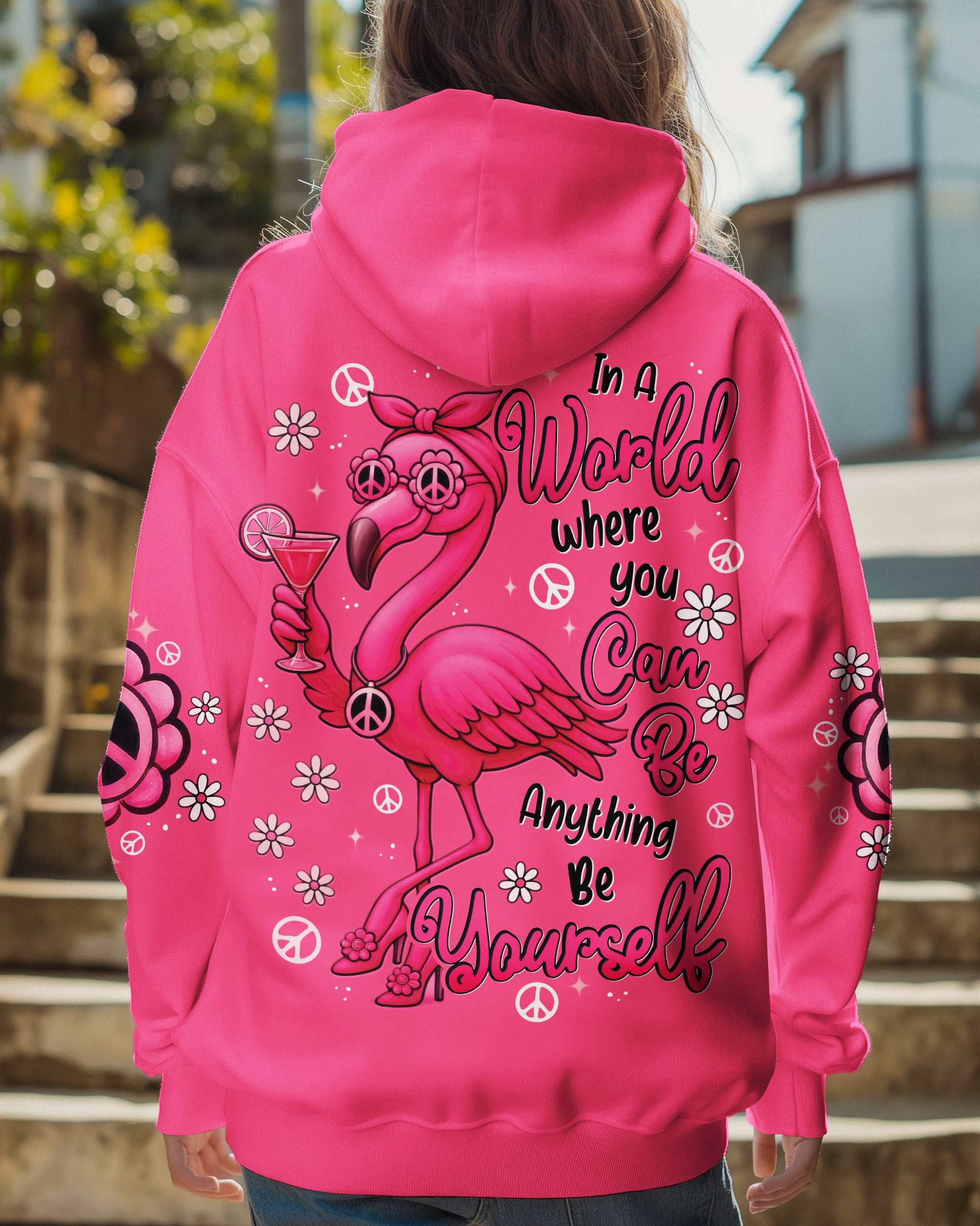 BE YOURSELF FLAMINGO ALL OVER PRINT - TYTD1106251