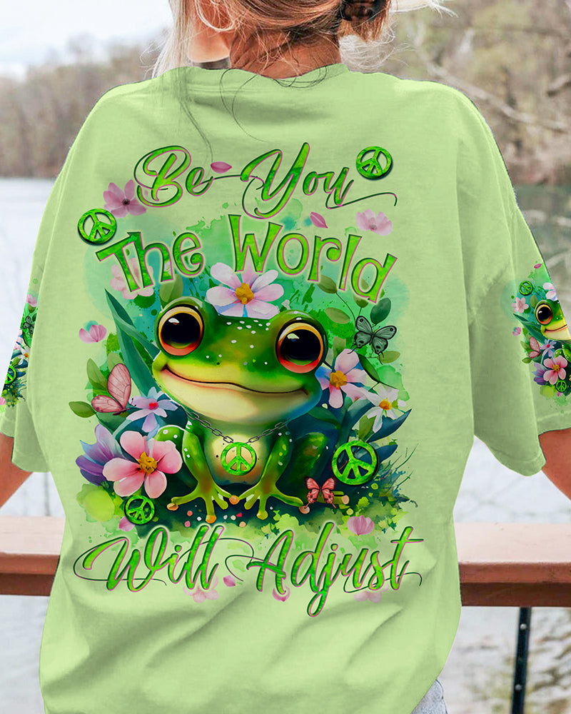 BE YOU THE WORLD WILL ADJUST FROG ALL OVER PRINT - TYQY2311235