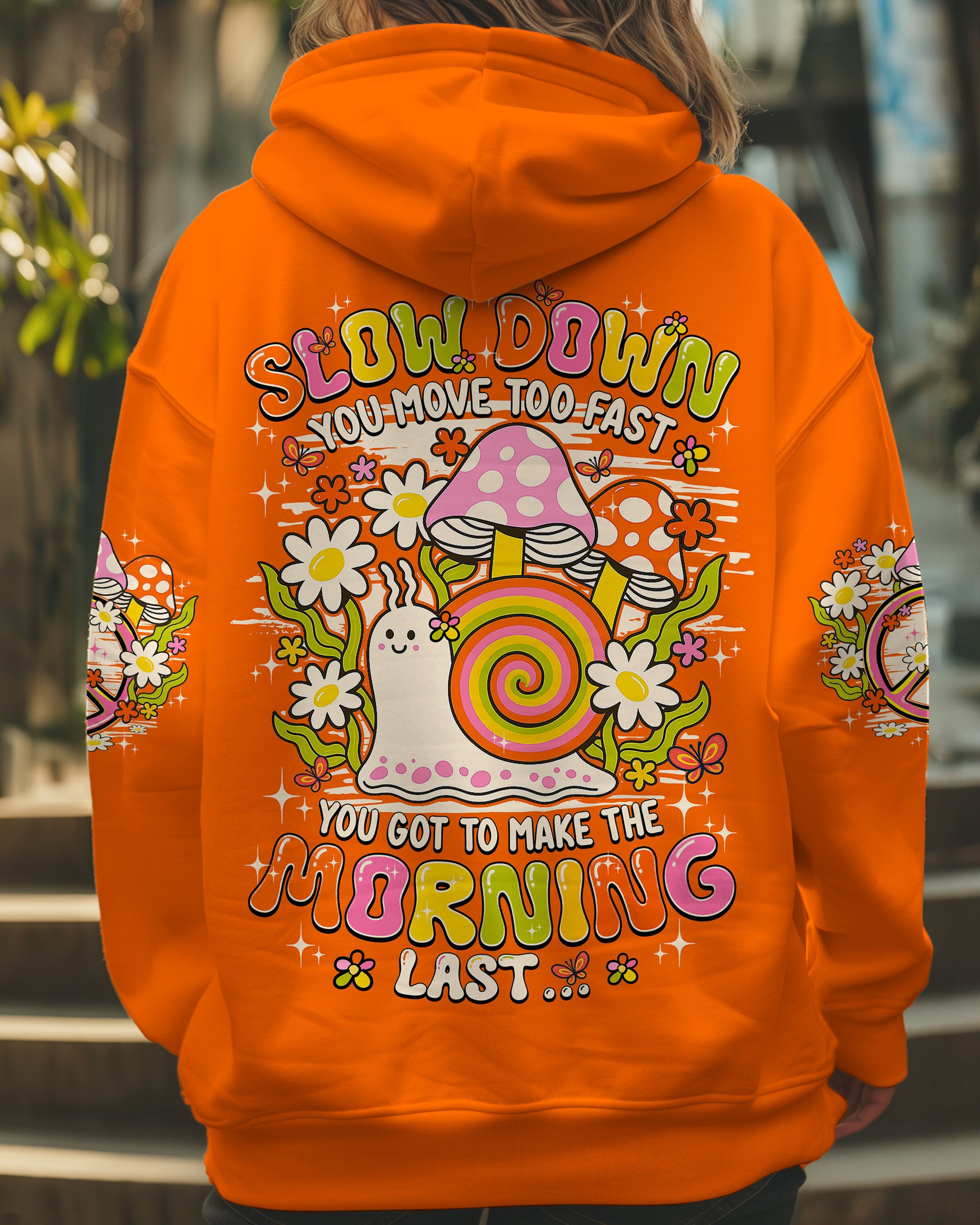 SLOW DOWN SNAIL HIPPIE ALL OVER PRINT - TY0207252