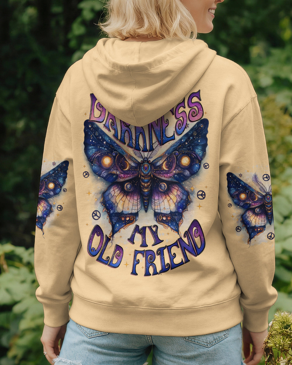 HELLO DARKNESS MY OLD FRIEND BUTTERFLY ALL OVER PRINT - TYTD0302251