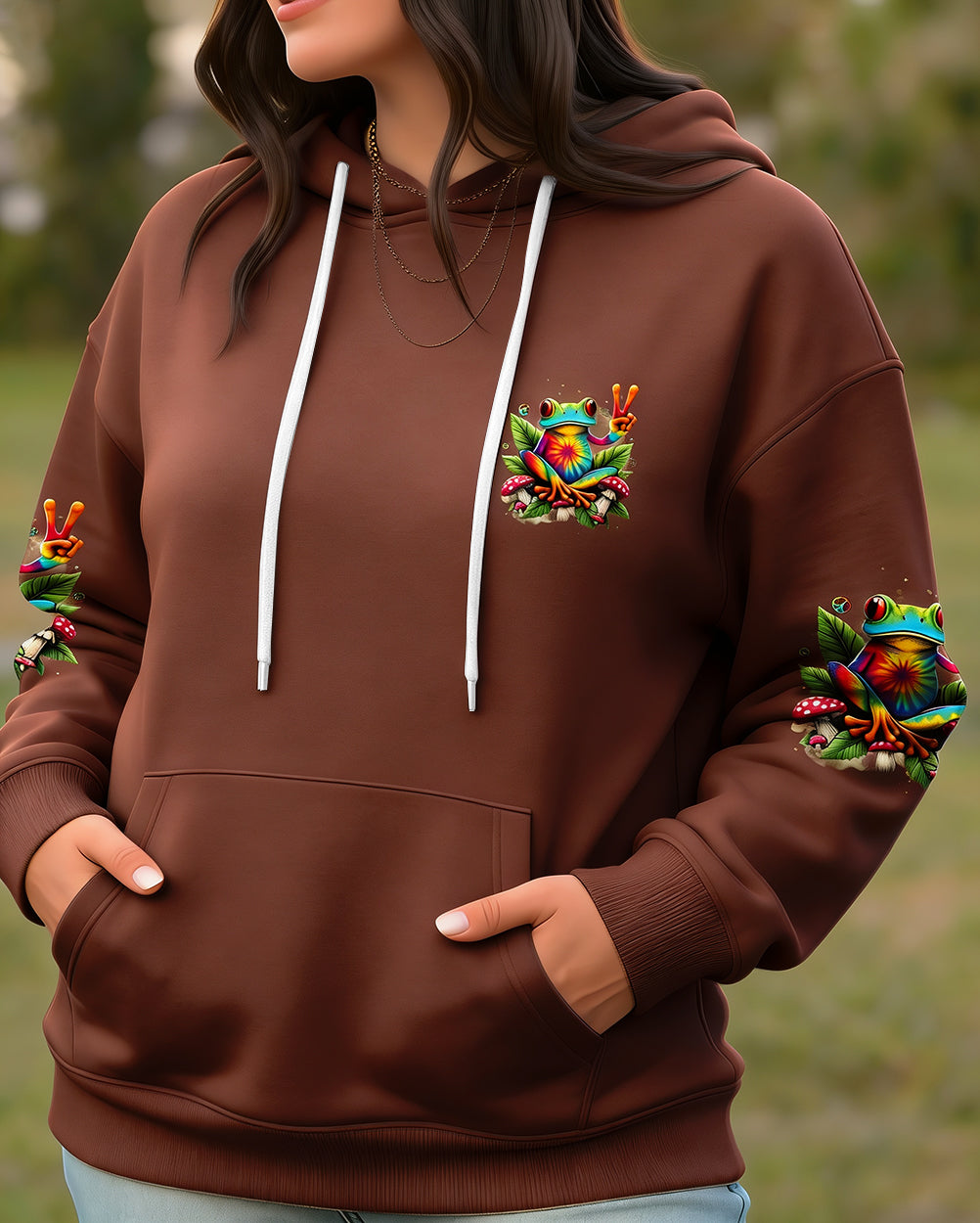 BE YOU THE WORLD WILL ADJUST FROG ALL OVER PRINT - TYTD0402261