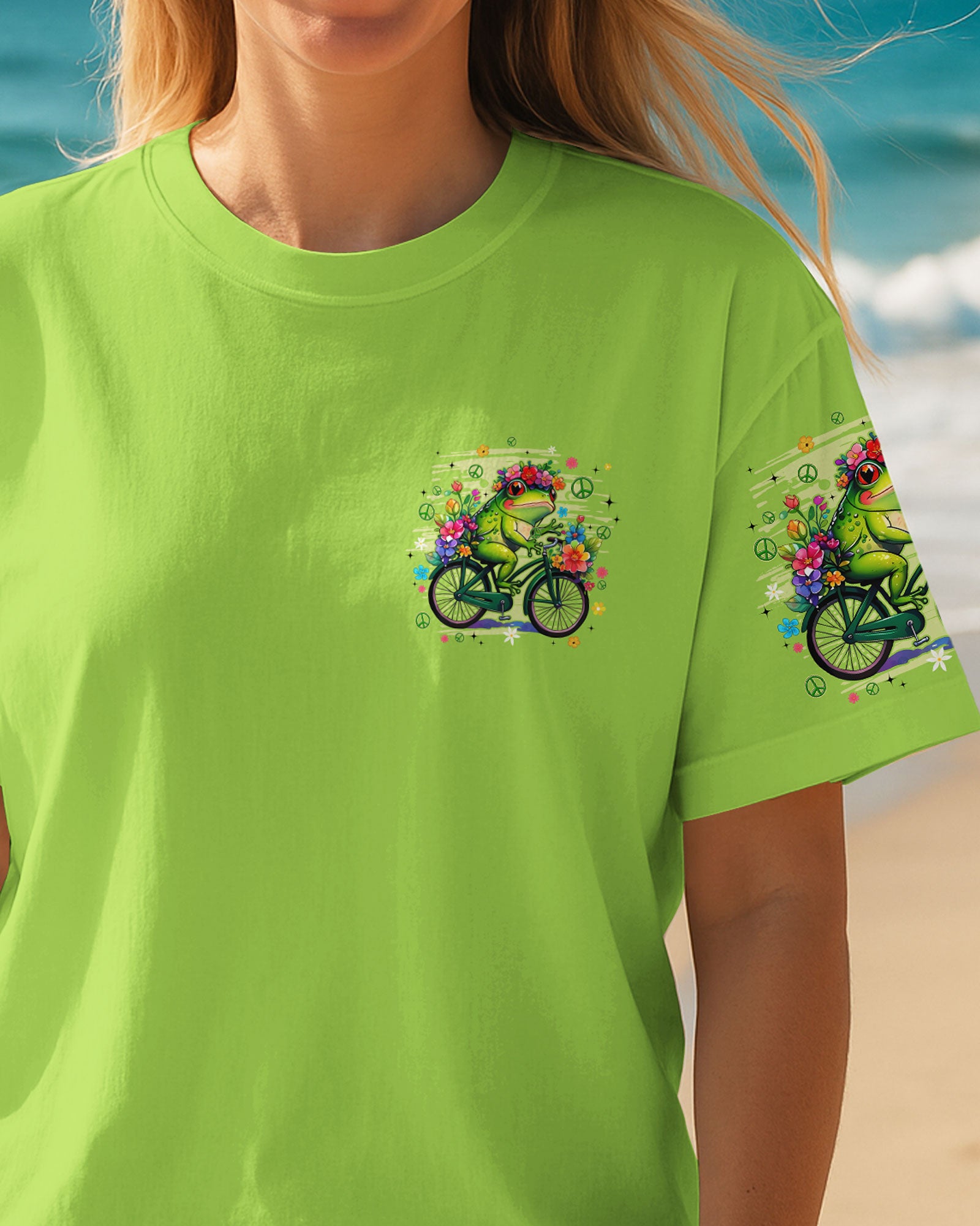RUNNING AGAINST THE WIND FROG ALL OVER PRINT - TYQY3107251