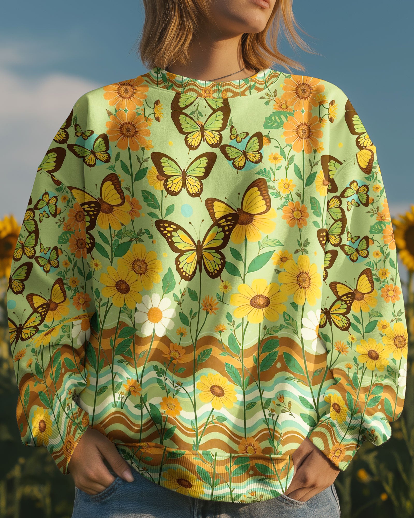 BOHO BUTTERFLIES HIPPIE ALL OVER PRINT - TY1911251
