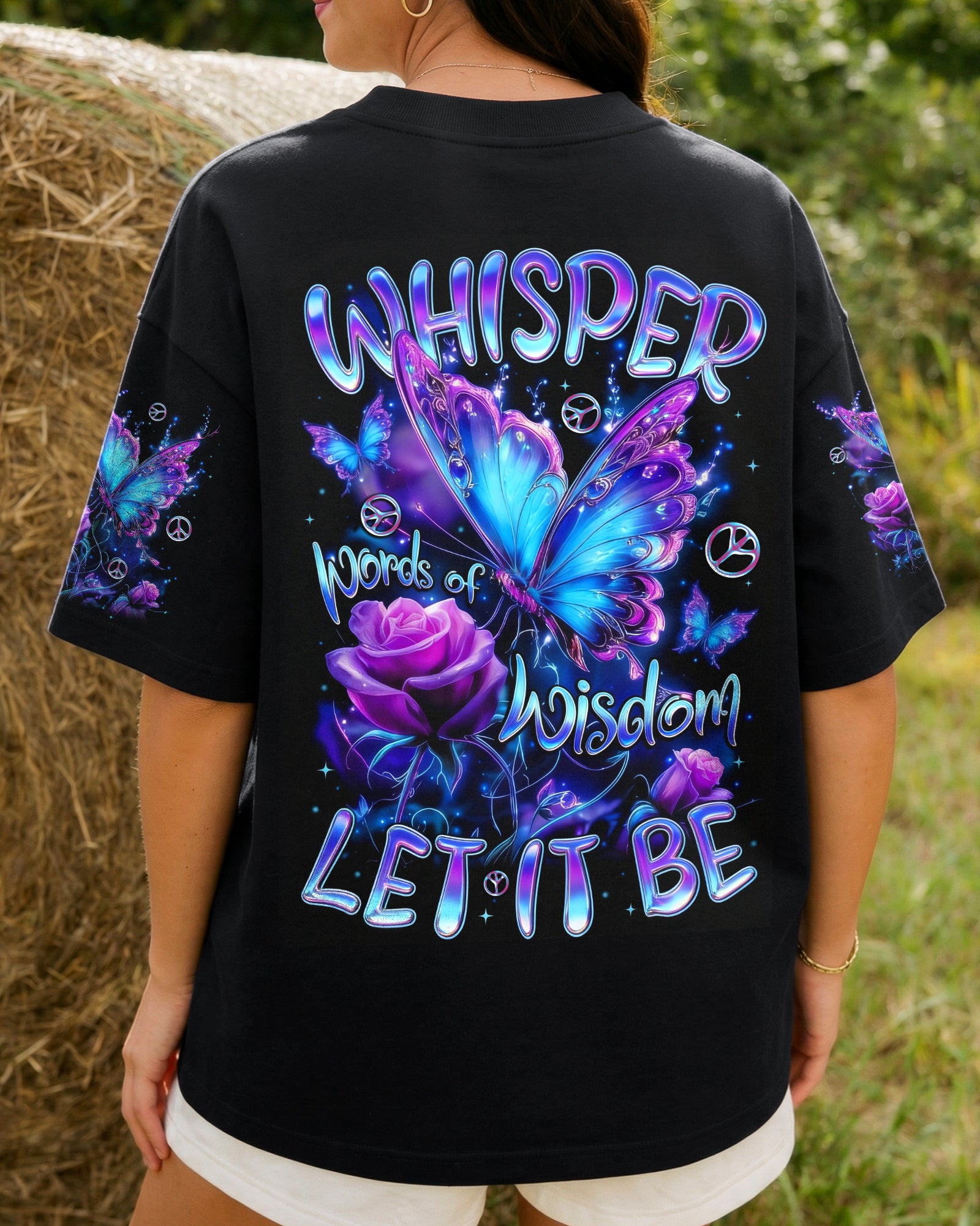WHISPER WORDS OF WISDOM LET IT BE BUTTERFLY ALL OVER PRINT - TYTD2302261