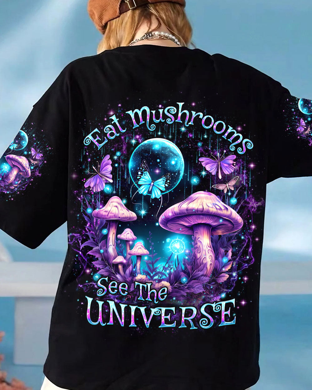 EAT MUSHROOMS SEE THE UNIVERSE ALL OVER PRINT - YHKD0812233