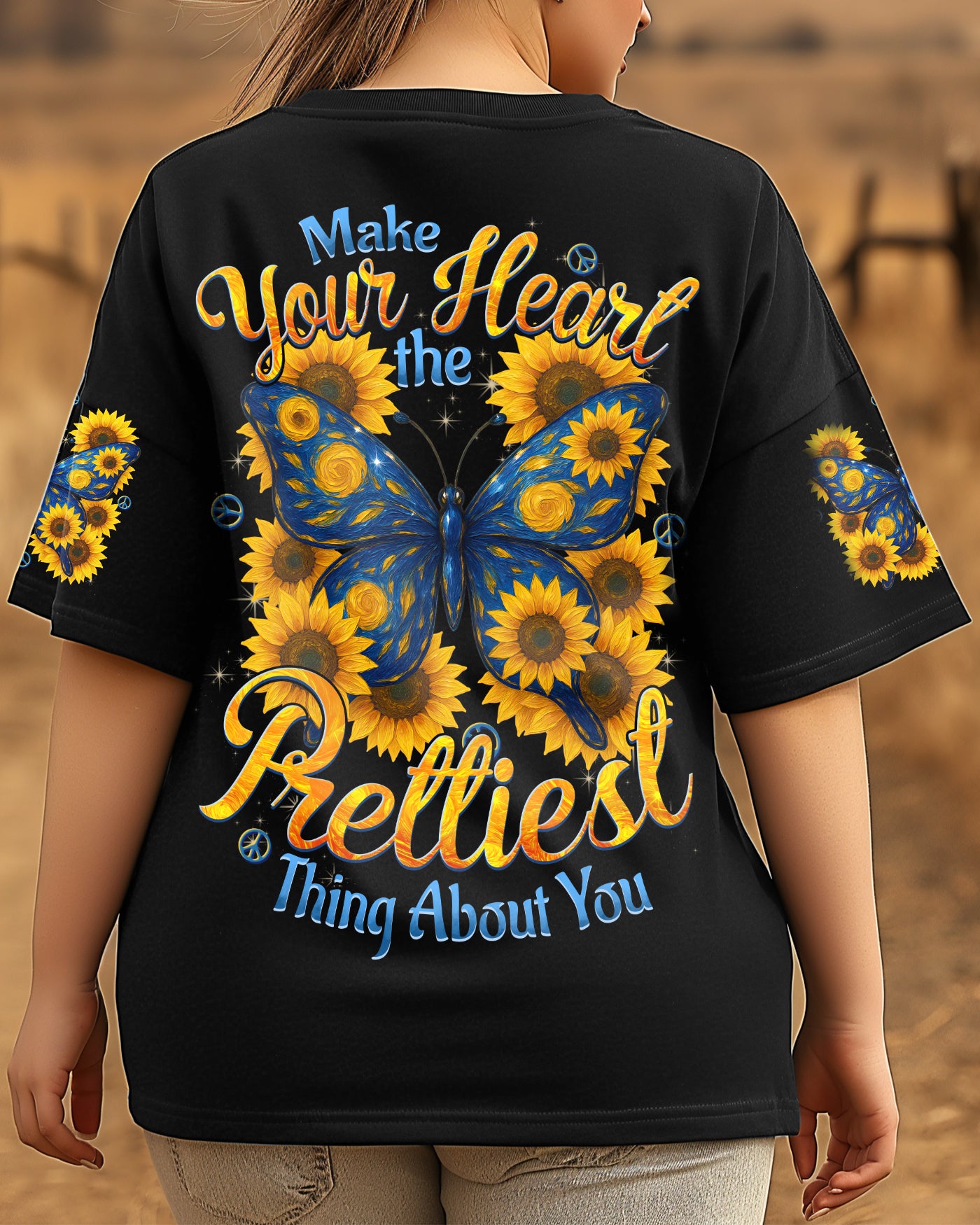 MAKE YOUR HEART THE PRETTIEST BUTTERFLY ALL OVER PRINT - TYTD2509252