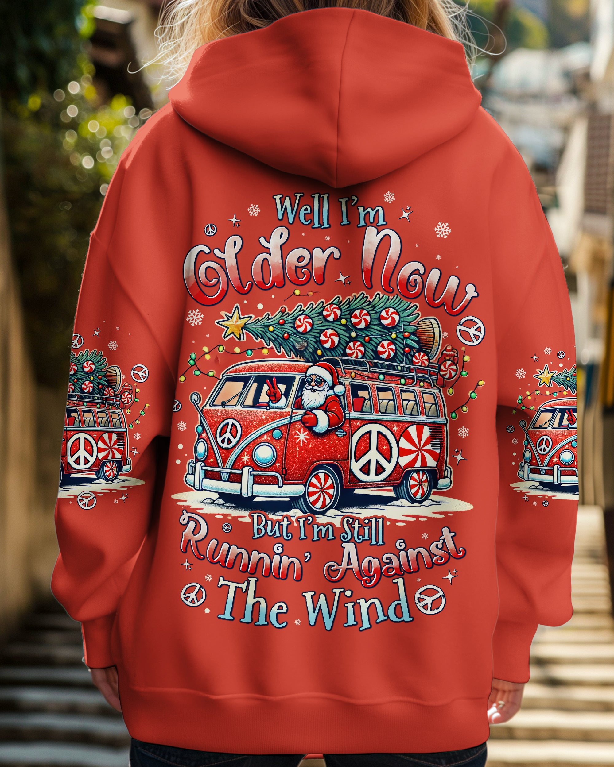 RUNNING AGAINST THE WIND SANTA CHRISTMAS ALL OVER PRINT - TYTD0810242