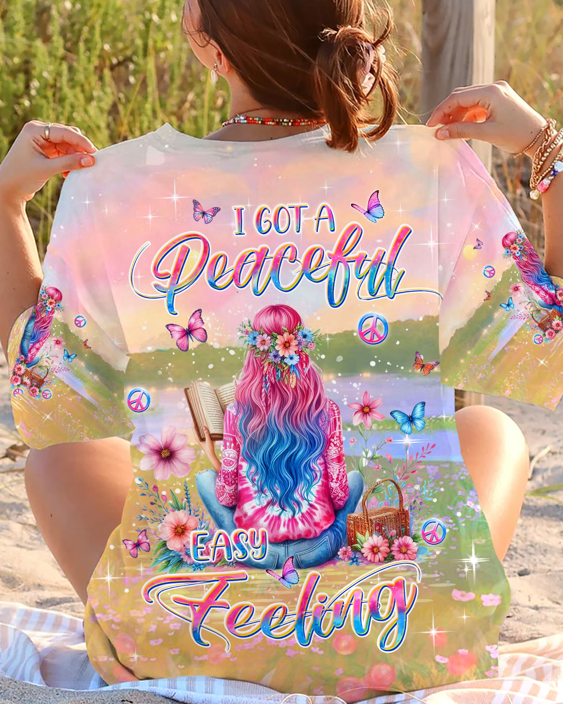 I GOT A PEACEFUL EASY FEELING ALL OVER PRINT - YHKD0406243
