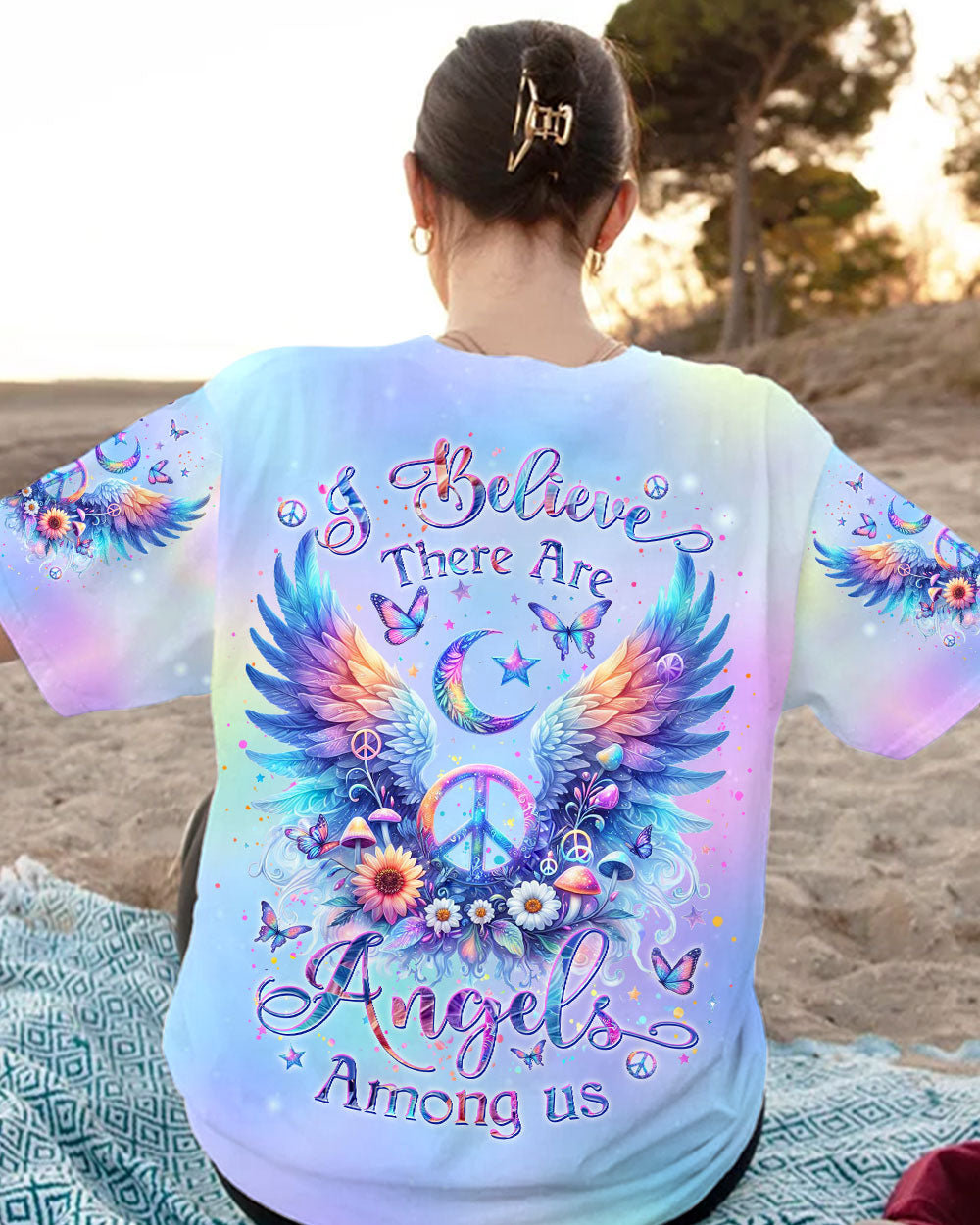 I BELIEVE THERE ARE ANGELS AMONG US WINGS ALL OVER PRINT - YHKD1004242