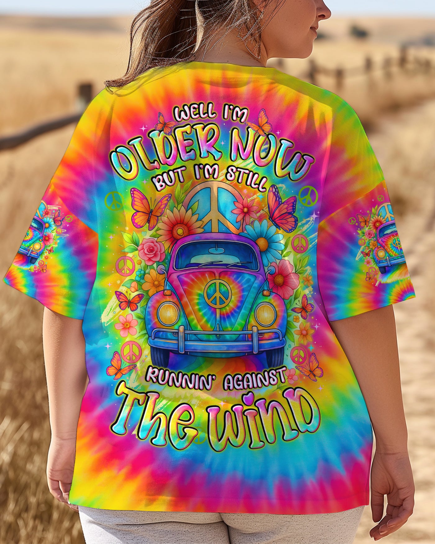 RUNNING AGAINST THE WIND CAR TIE DYE ALL OVER PRINT - TYTD2008252