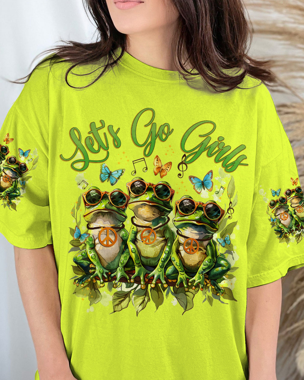 LET'S GO GIRLS FROGS ALL OVER PRINT - TYHI0904242