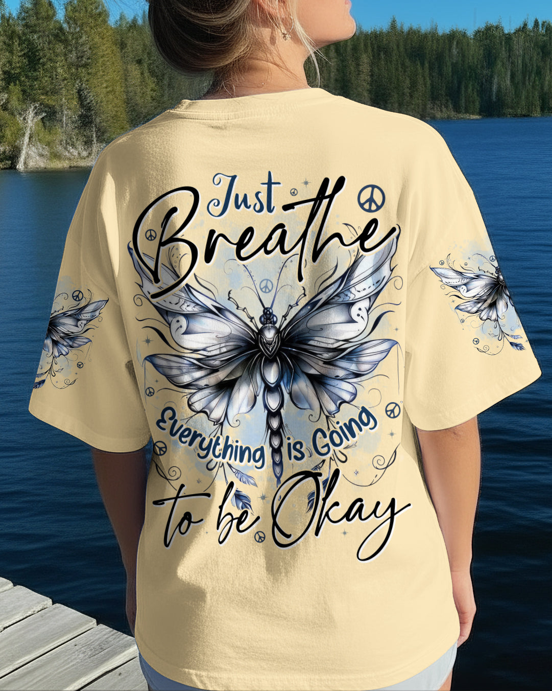JUST BREATHE BUTTERFLY ALL OVER PRINT - TYTD1711253