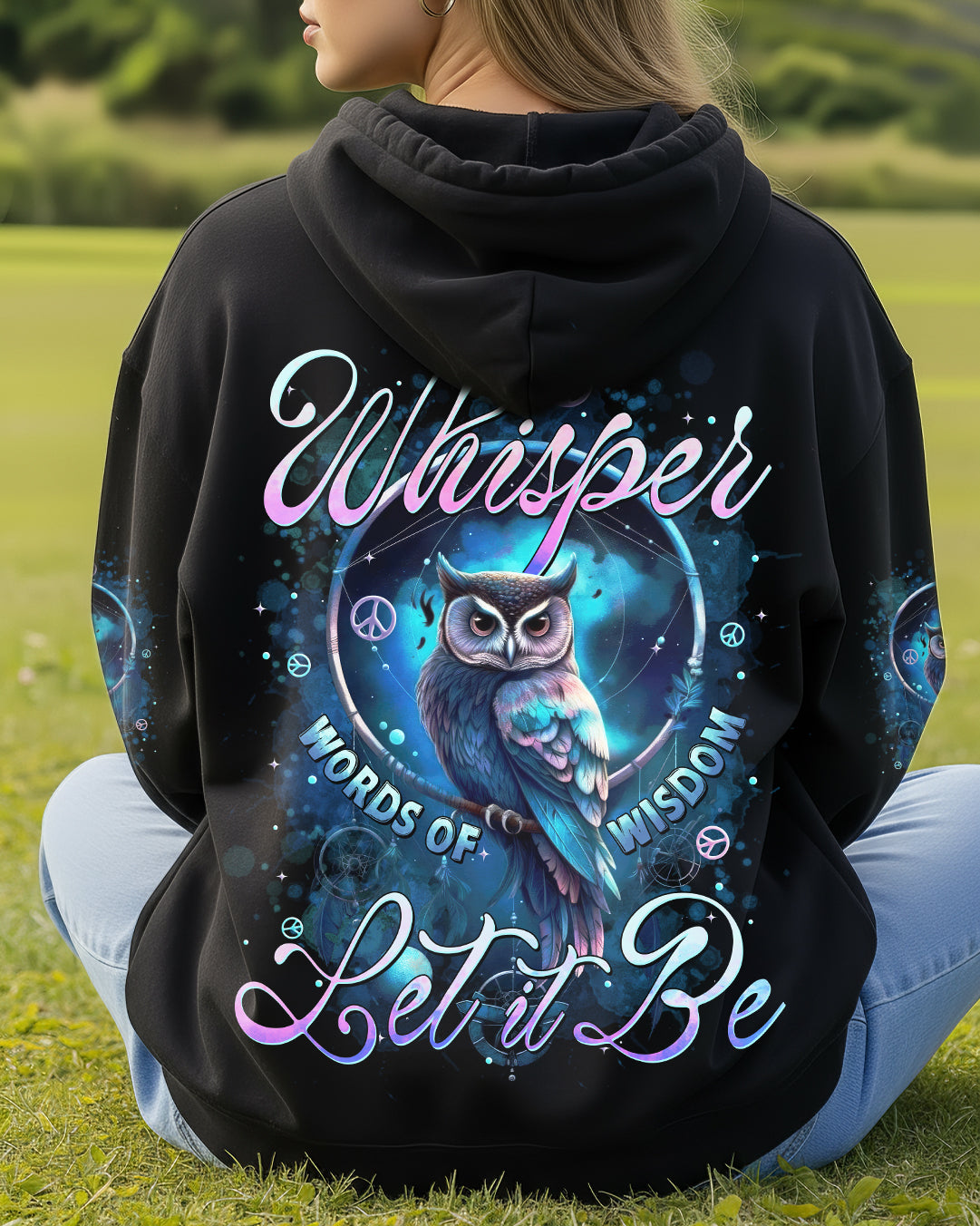 WHISPER WORDS OF WISDOM LET IT BE OWL ALL OVER PRINT - TYTD3110252