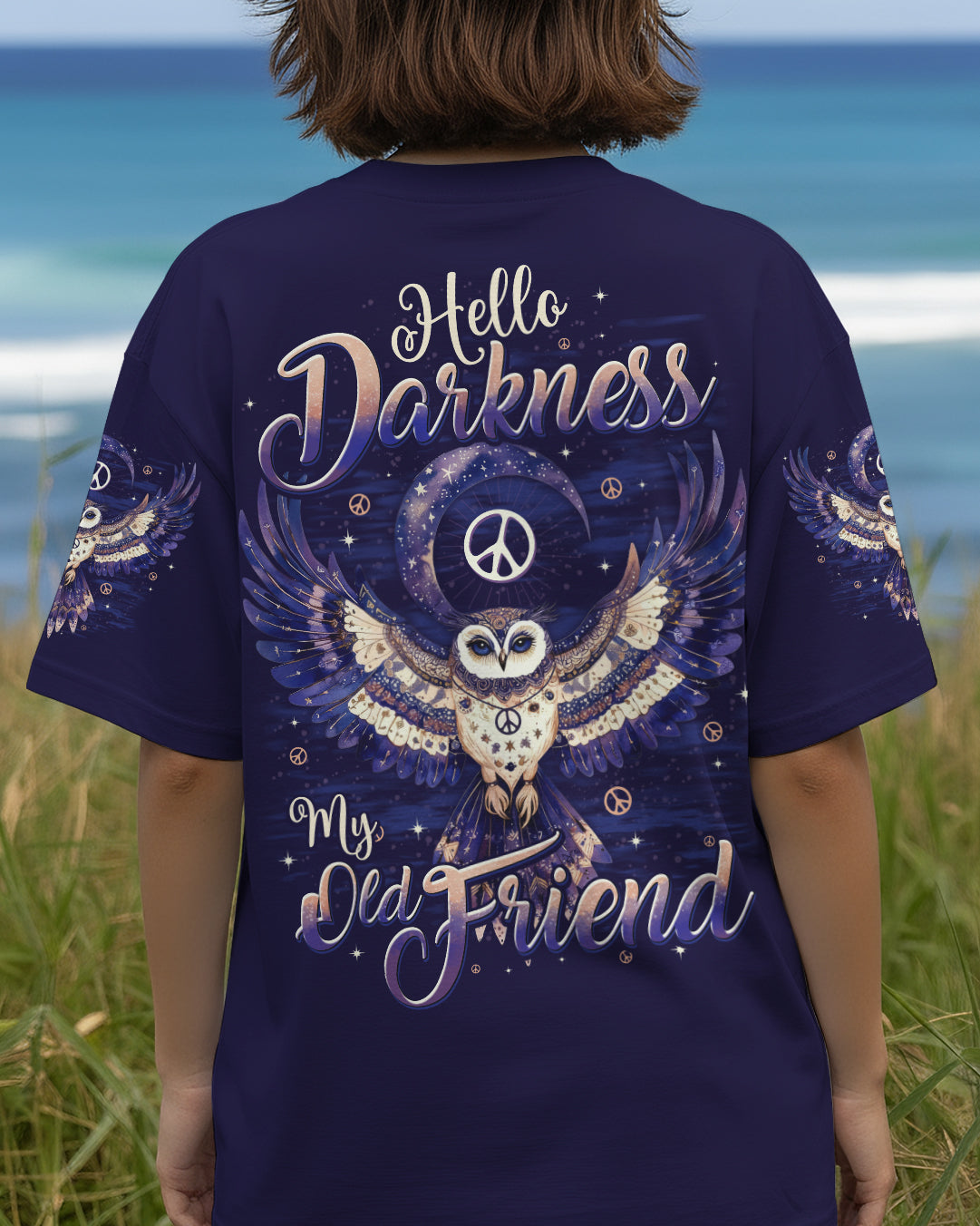 HELLO DARKNESS MY OLD FRIEND OWL ALL OVER PRINT - TYTD2310251