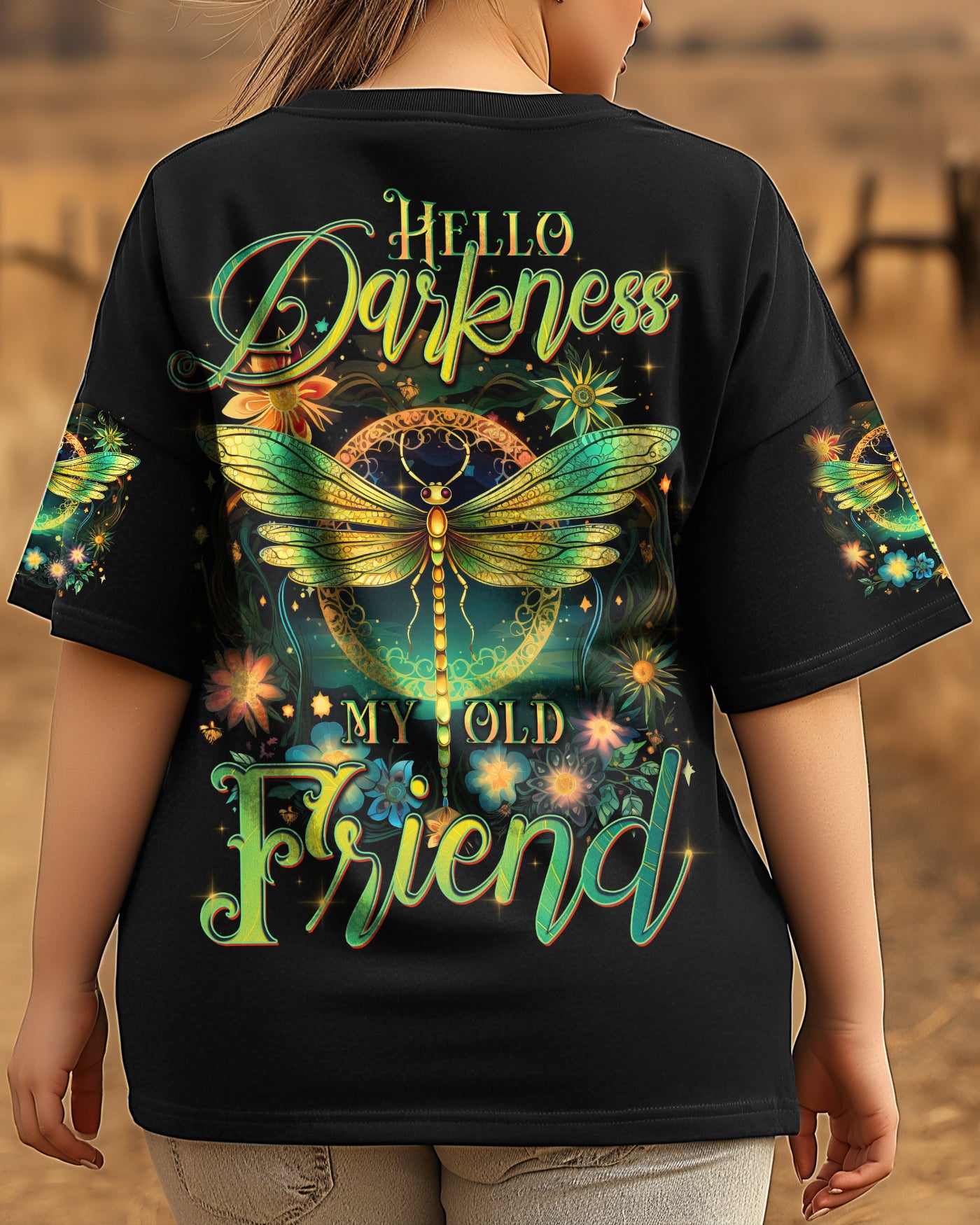HELLO DARKNESS MY OLD FRIEND DRAGONFLY ALL OVER PRINT - TYTD0609252