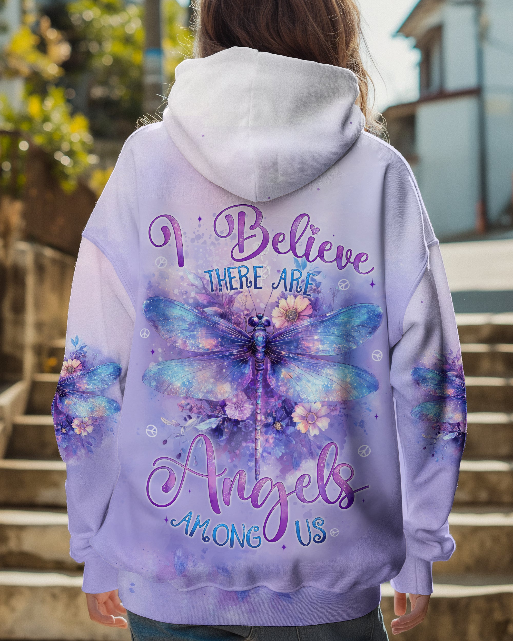 I BELIEVE THERE ARE ANGELS AMONG US DRAGONFLY ALL OVER PRINT - TYTD1409241