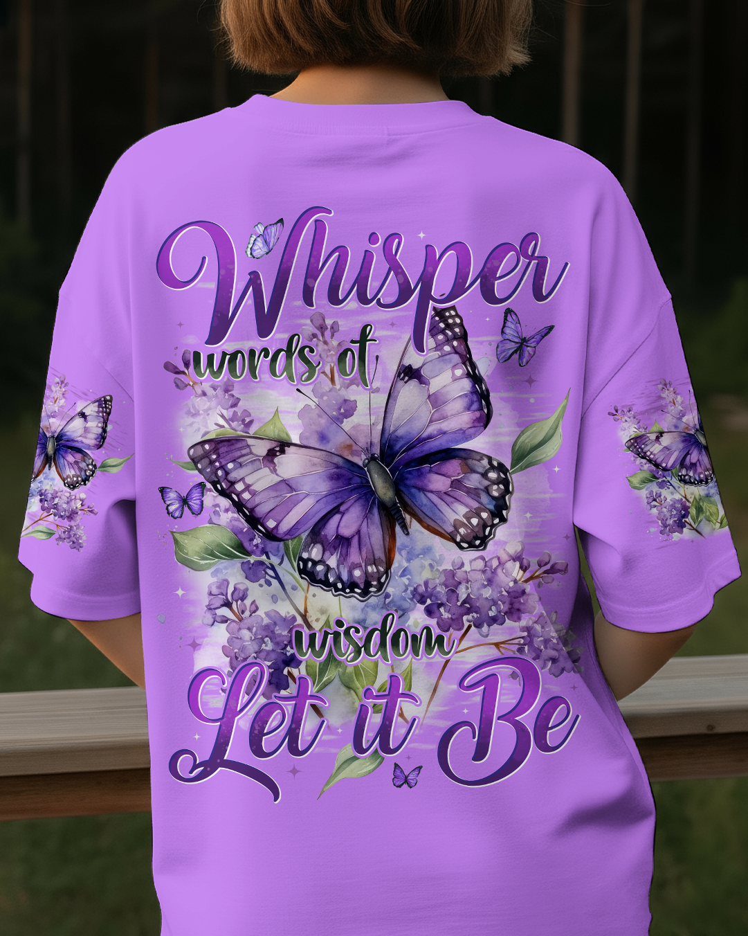 WHISPER WORDS OF WISDOM LET IT BE BUTTERFLY ALL OVER PRINT - TYTD1710252