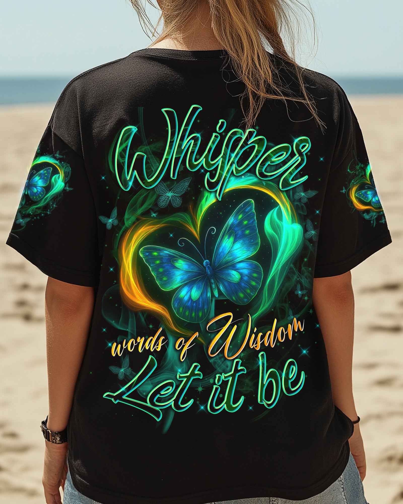 WHISPER WORDS OF WISDOM LET IT BE BUTTERFLY ALL OVER PRINT - TYTD2207252