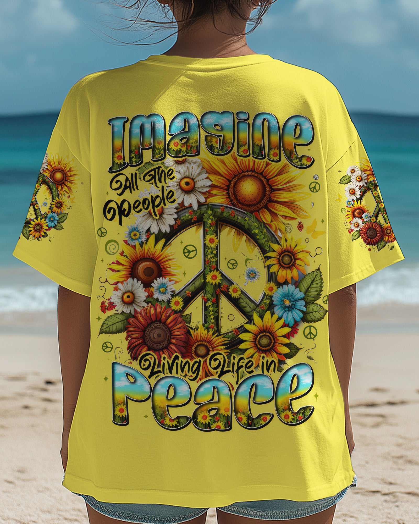 IMAGINE ALL THE PEOPLE LIVING LIFE IN PEACE ALL OVER PRINT - TYTD1507251