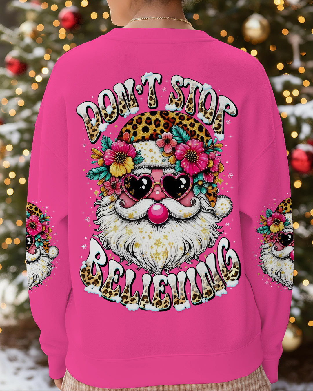 DON'T STOP BELIEVING SANTA CHRISTMAS ALL OVER PRINT - TYTD1411251