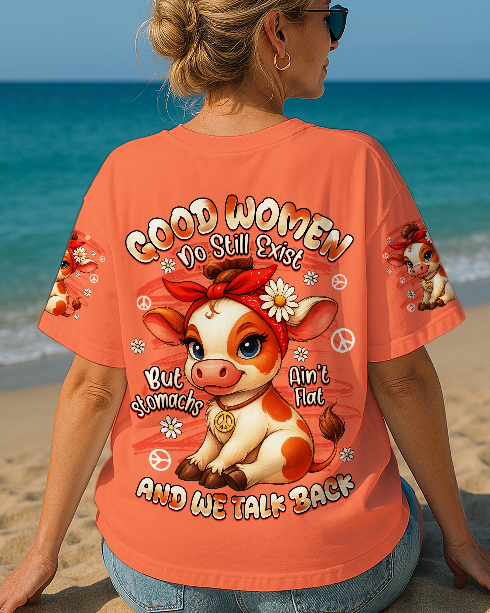GOOD WOMEN COW ALL OVER PRINT - TYTD1909251