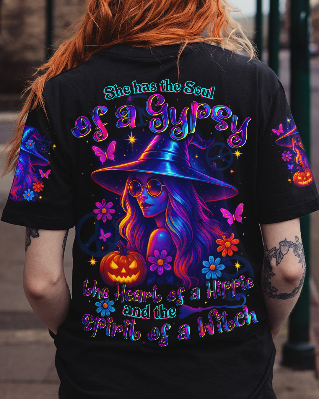 SPIRIT OF A WITCH HIPPIE HALLOWEEN ALL OVER PRINT - TYTD2307252