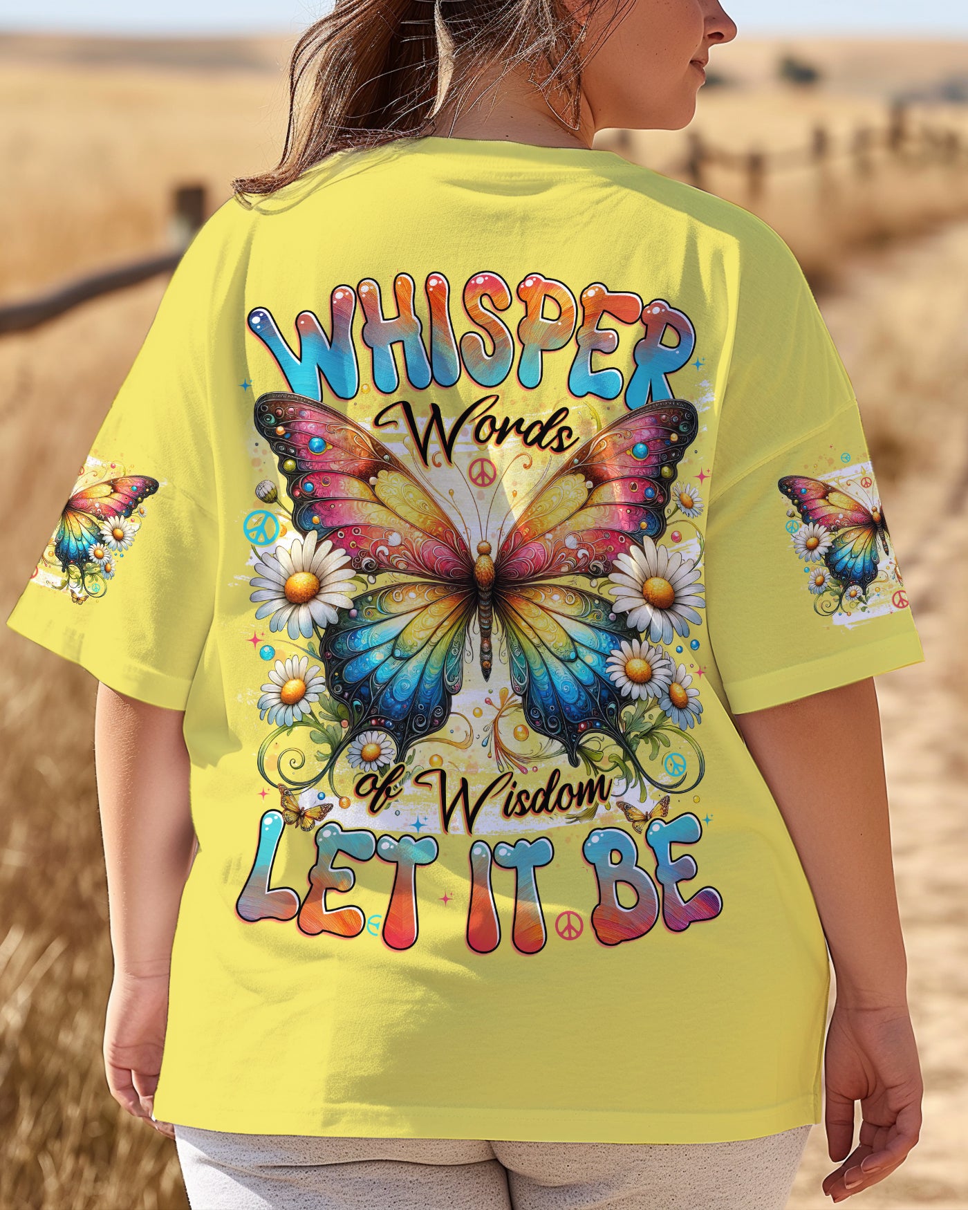 WHISPER WORDS OF WISDOM LET IT BE BUTTERFLY ALL OVER PRINT - TYTD1509252