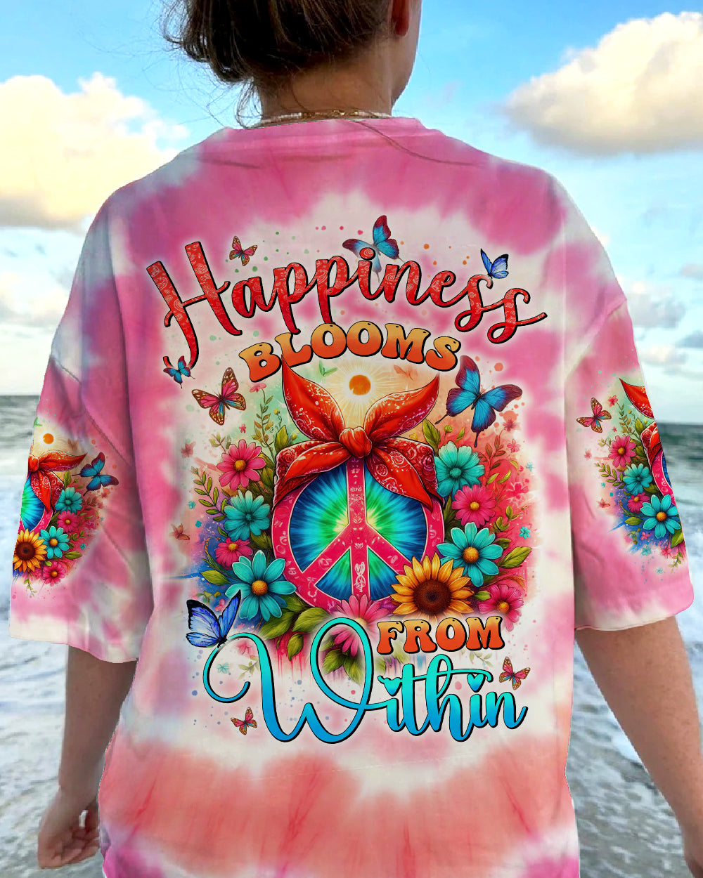 HAPPINESS BLOOMS FROM WITHIN ALL OVER PRINT - TYHI0706241