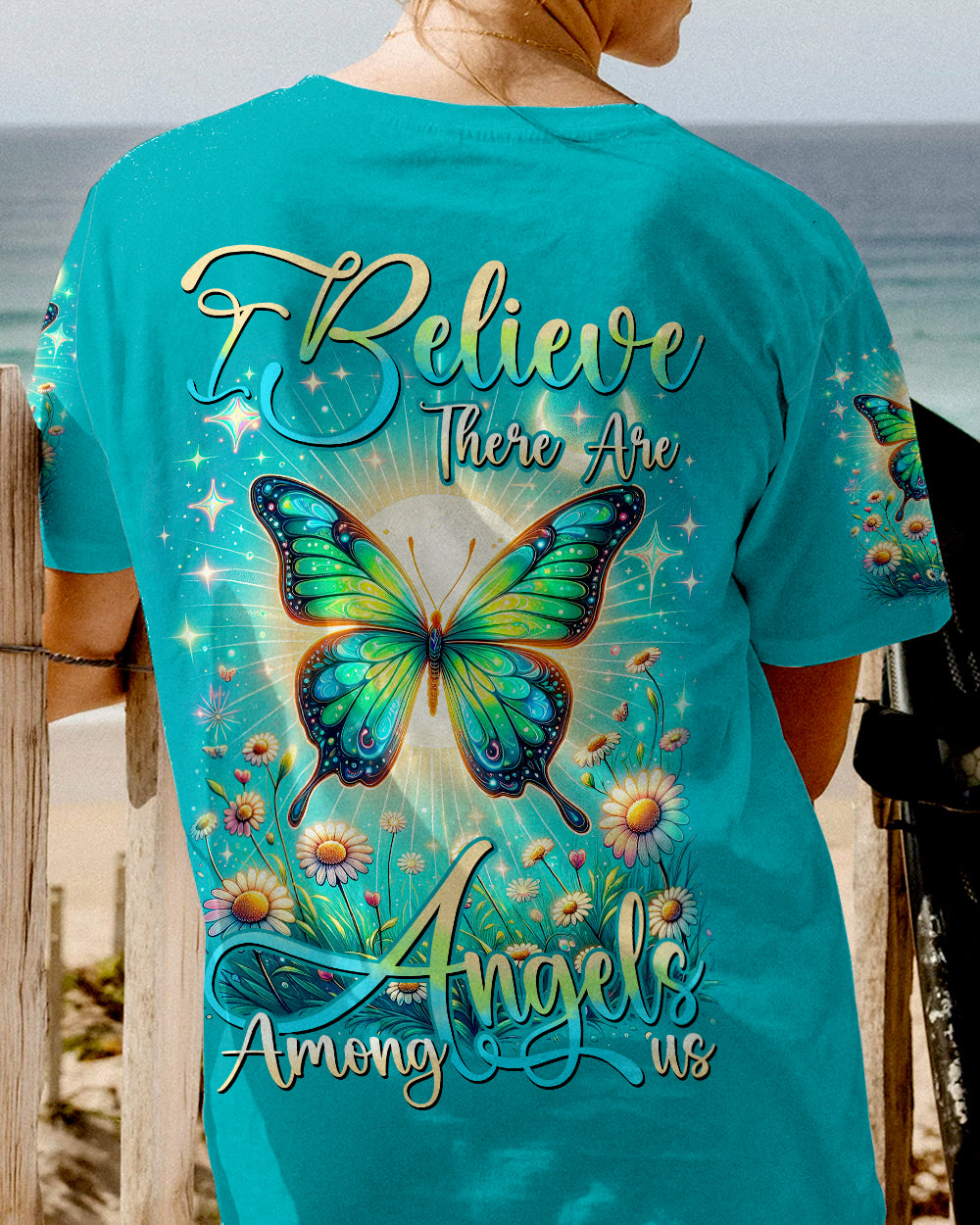 I BELIEVE THERE ARE ANGELS AMONG US BUTTERFLY ALL OVER PRINT - TYHI2903242