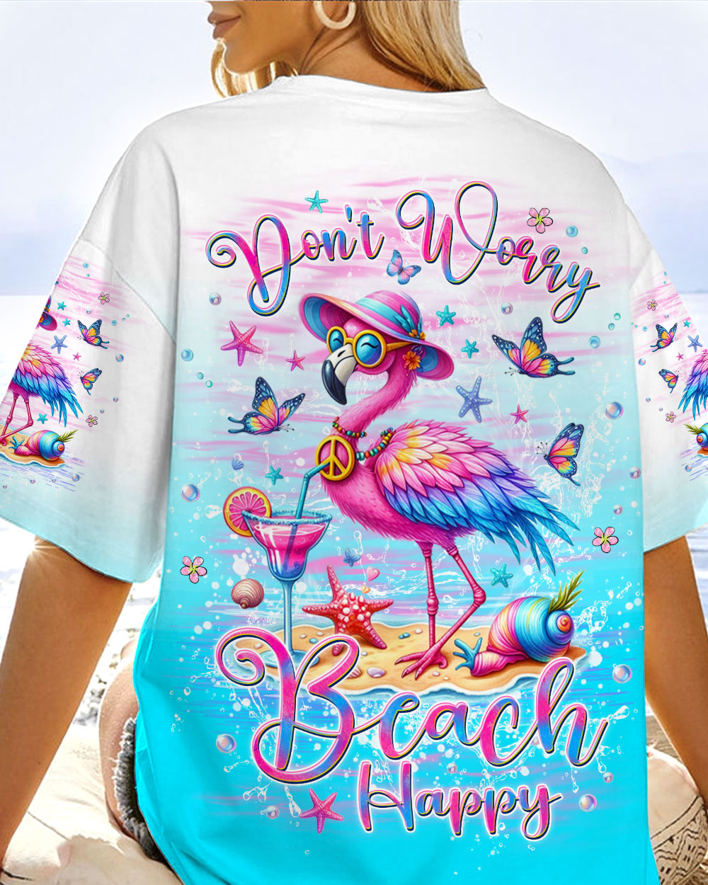 DON'T WORRY BEACH HAPPY ALL OVER PRINT - YHKD0306242