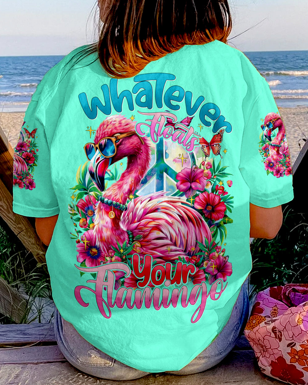 WHATEVER FLOATS YOUR FLAMINGO ALL OVER PRINT - TYHI0504242