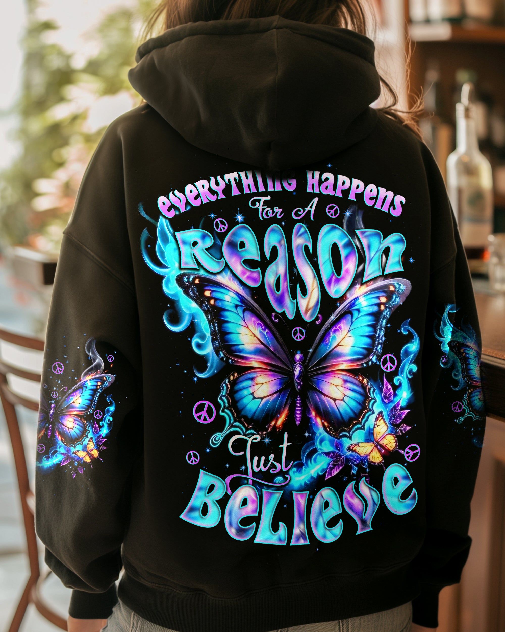 JUST BELIEVE BUTTERFLY ALL OVER PRINT - TYTD2610242