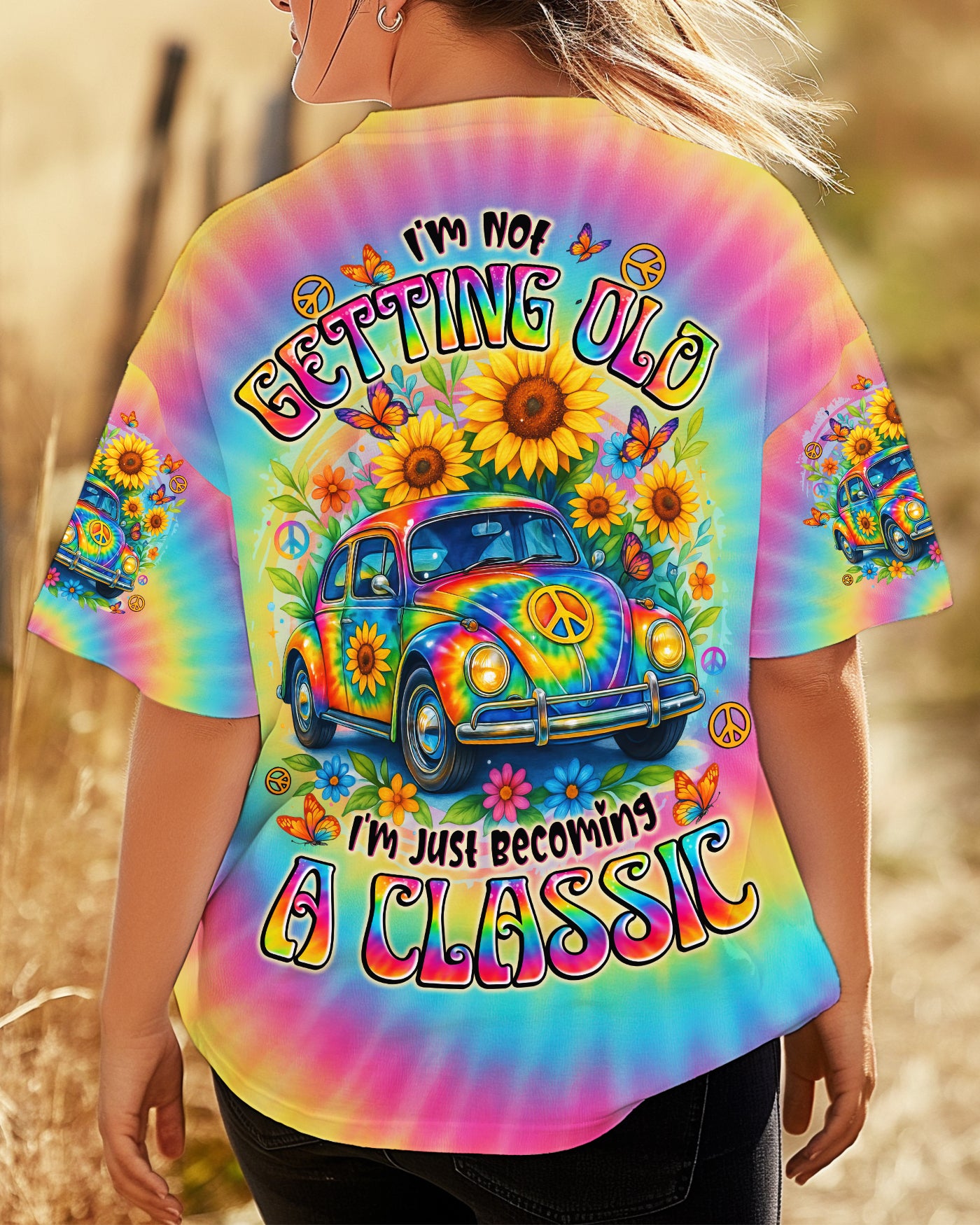 I'M NOT GETTING OLD HIPPIE CAR TIE DYE ALL OVER PRINT - TYTD2108251