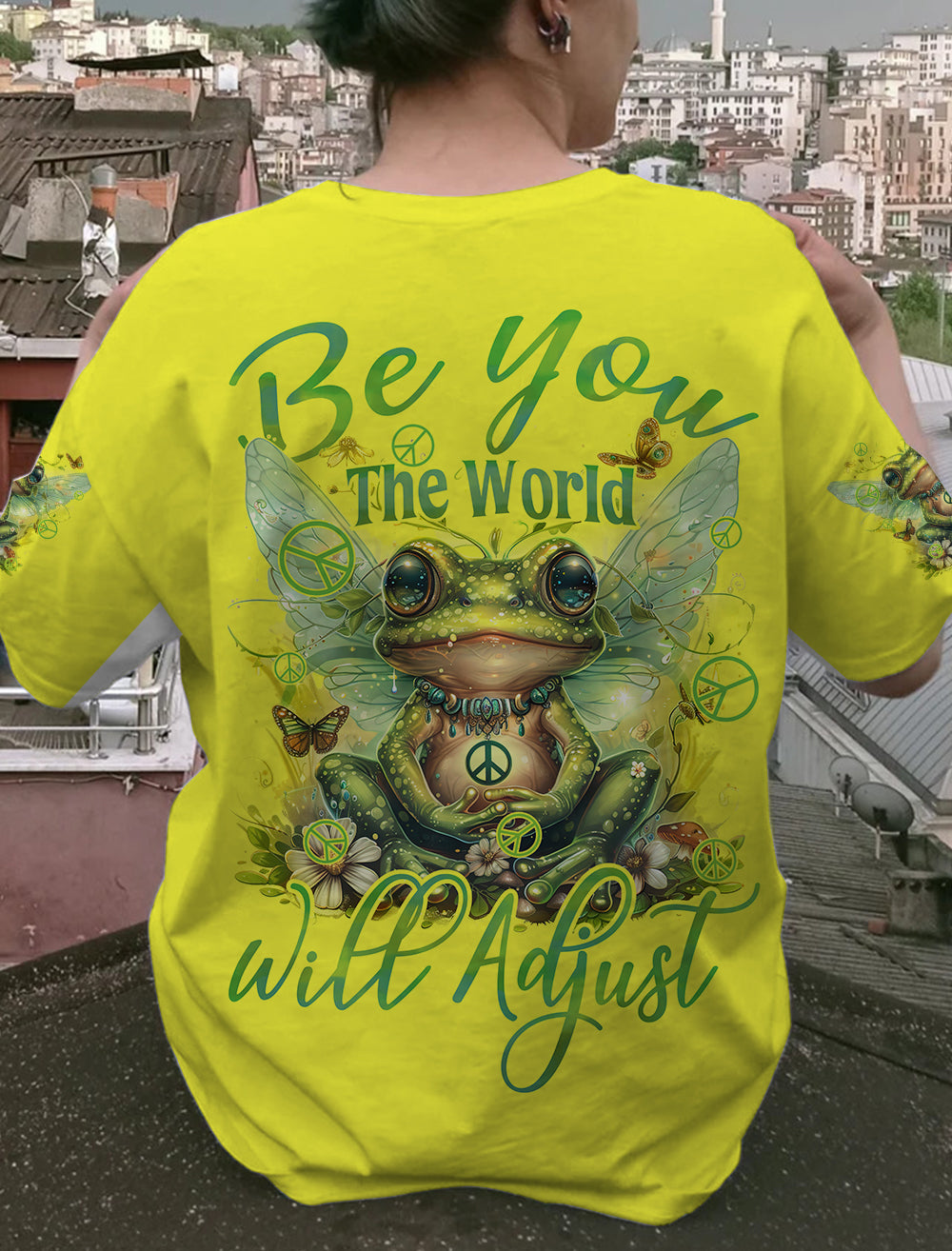 BE YOU THE WORLD WILL ADJUST FAIRY FROG ALL OVER PRINT - TYHI2003241
