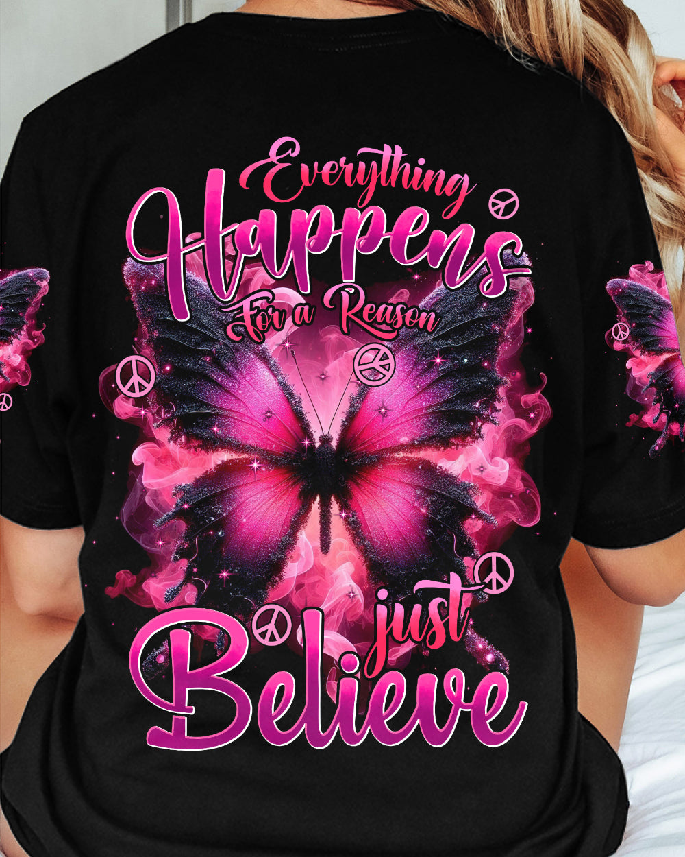 JUST BELIEVE BUTTERFLY ALL OVER PRINT - TYHI1904245