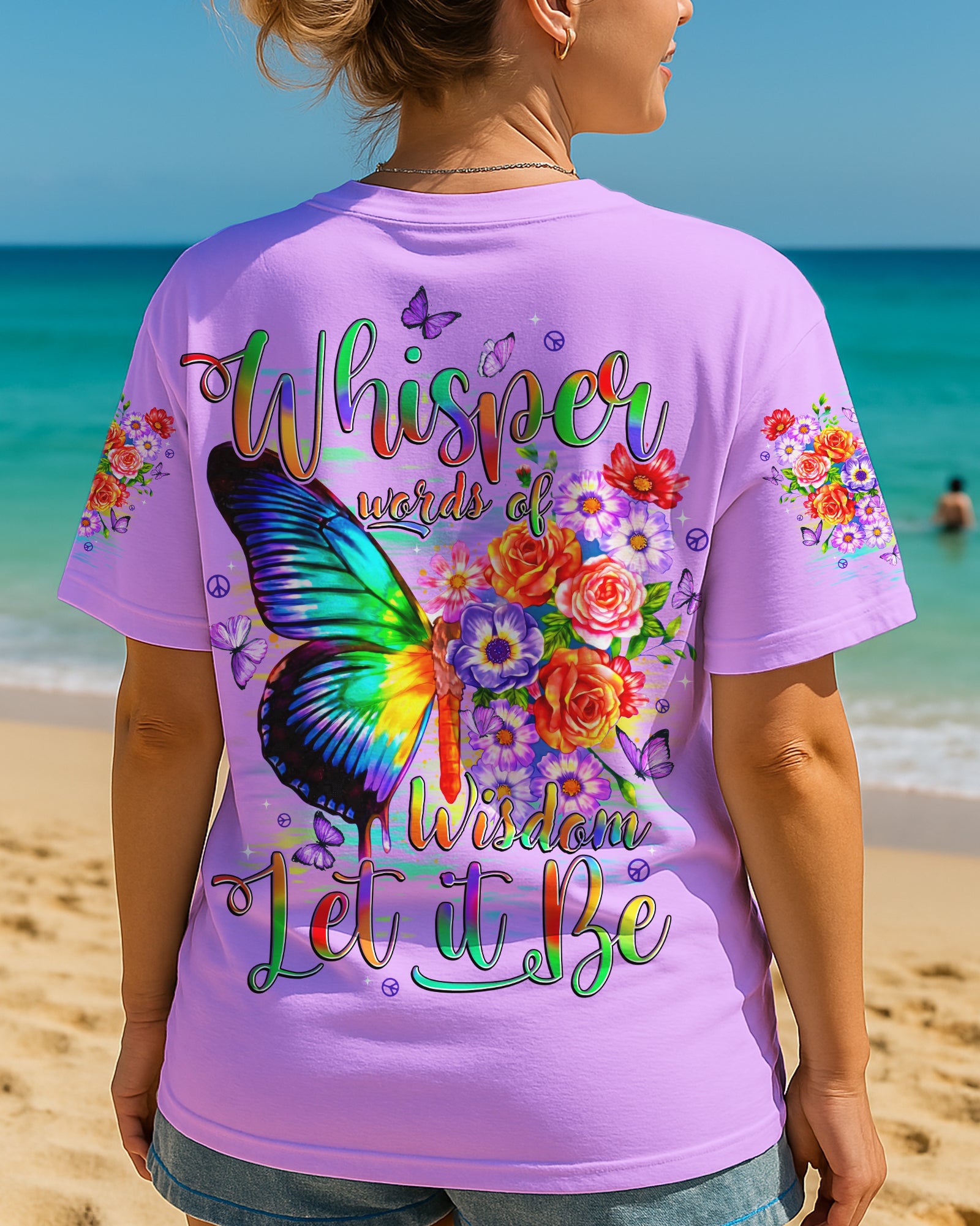 WHISPER WORDS OF WISDOM LET IT BE BUTTERFLY ALL OVER PRINT - TYTD2305252