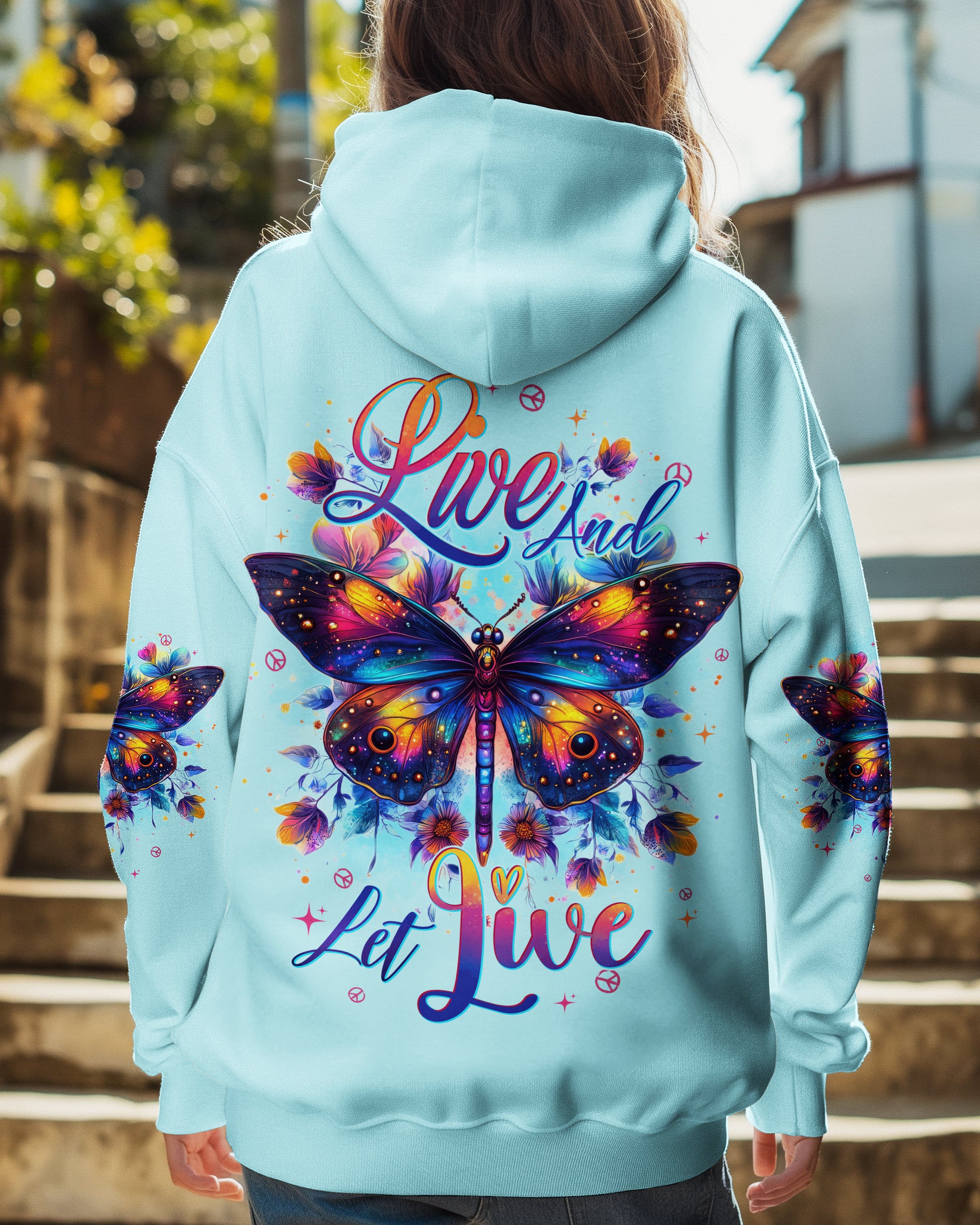 LIVE AND LET LIVE BUTTERFLY ALL OVER PRINT - TYTD3009241