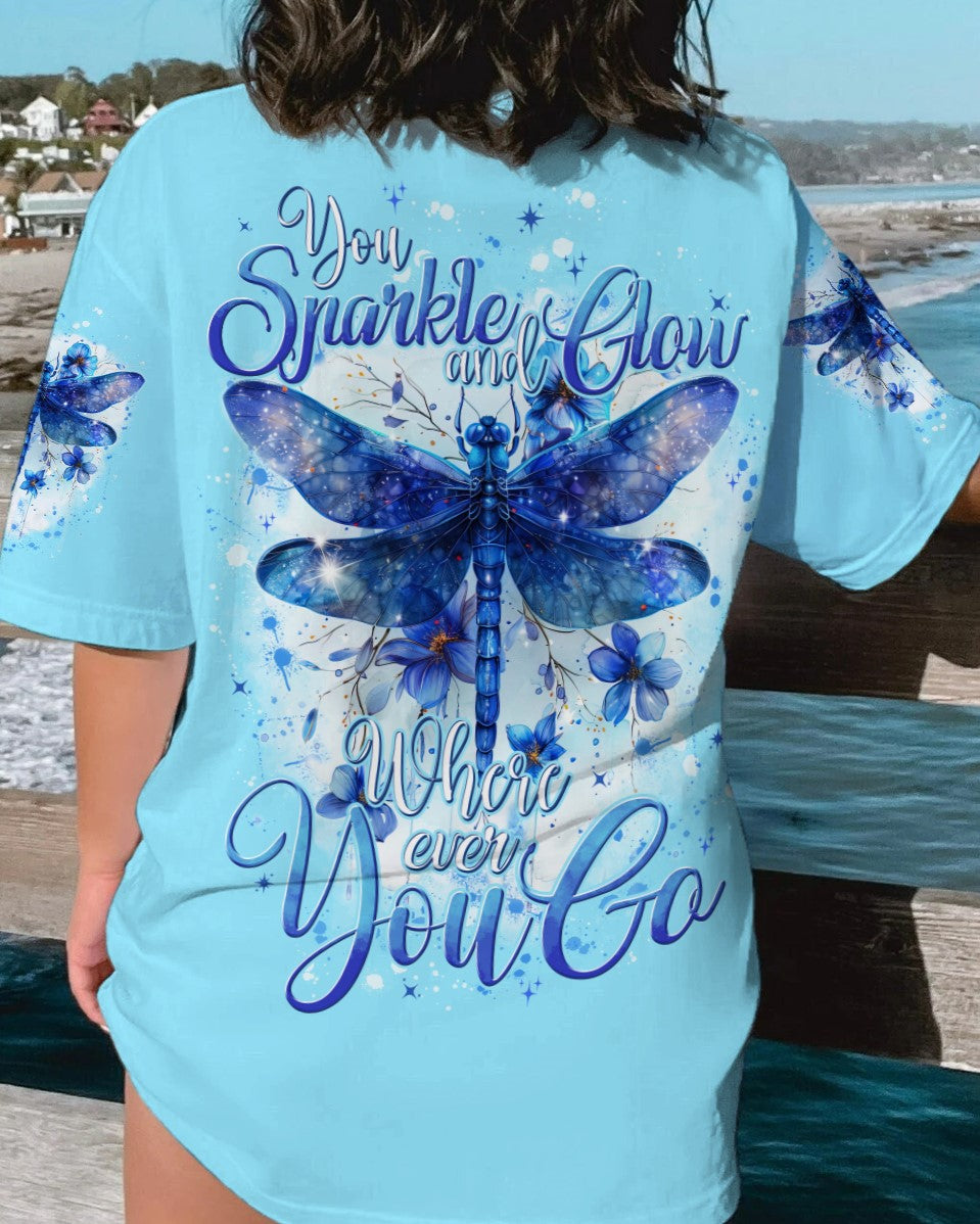 YOU SPARKLE AND GLOW DRAGONFLY ALL OVER PRINT - TYTD2803242
