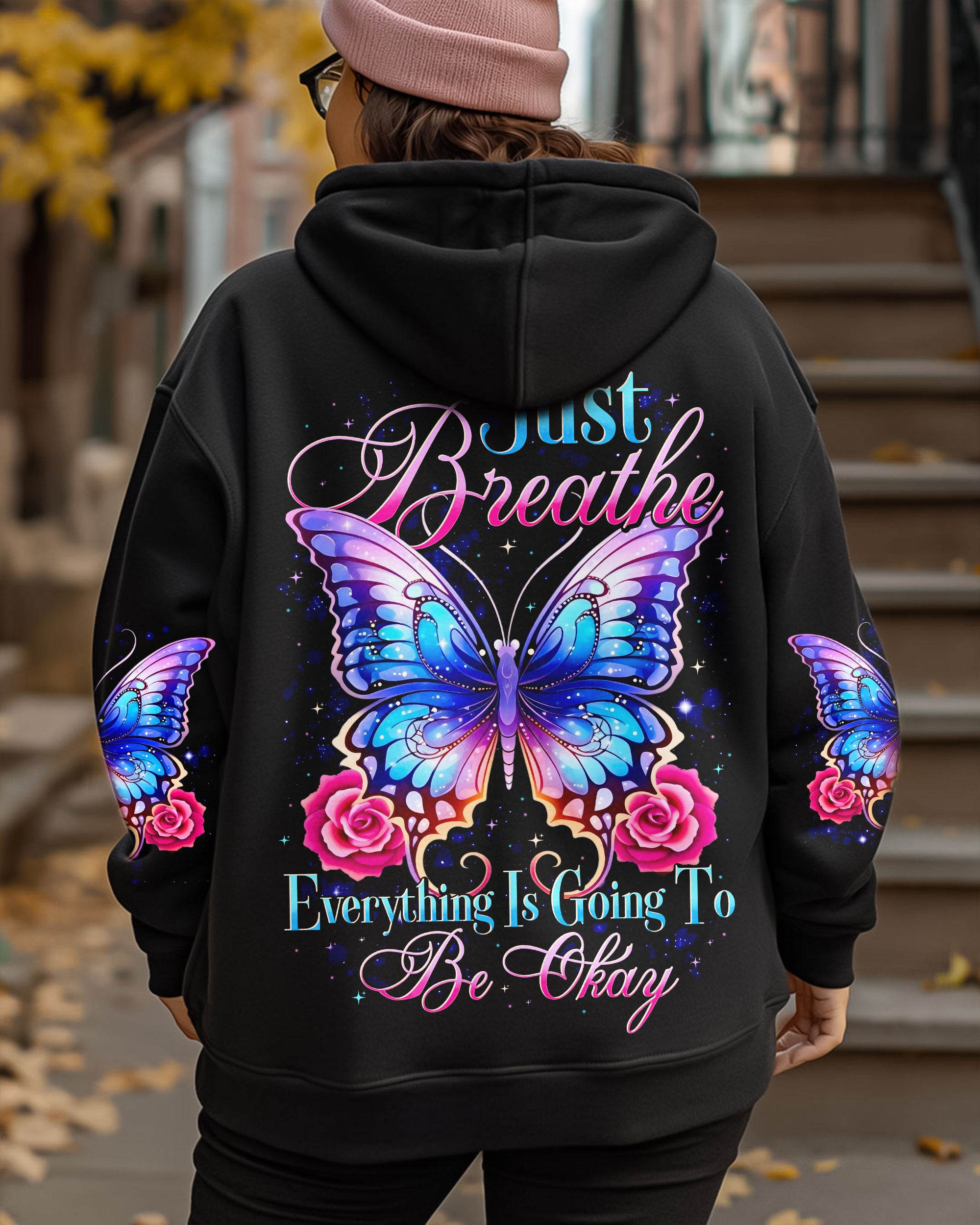 JUST BREATHE BUTTERFLY ALL OVER PRINT - TYTD1002252