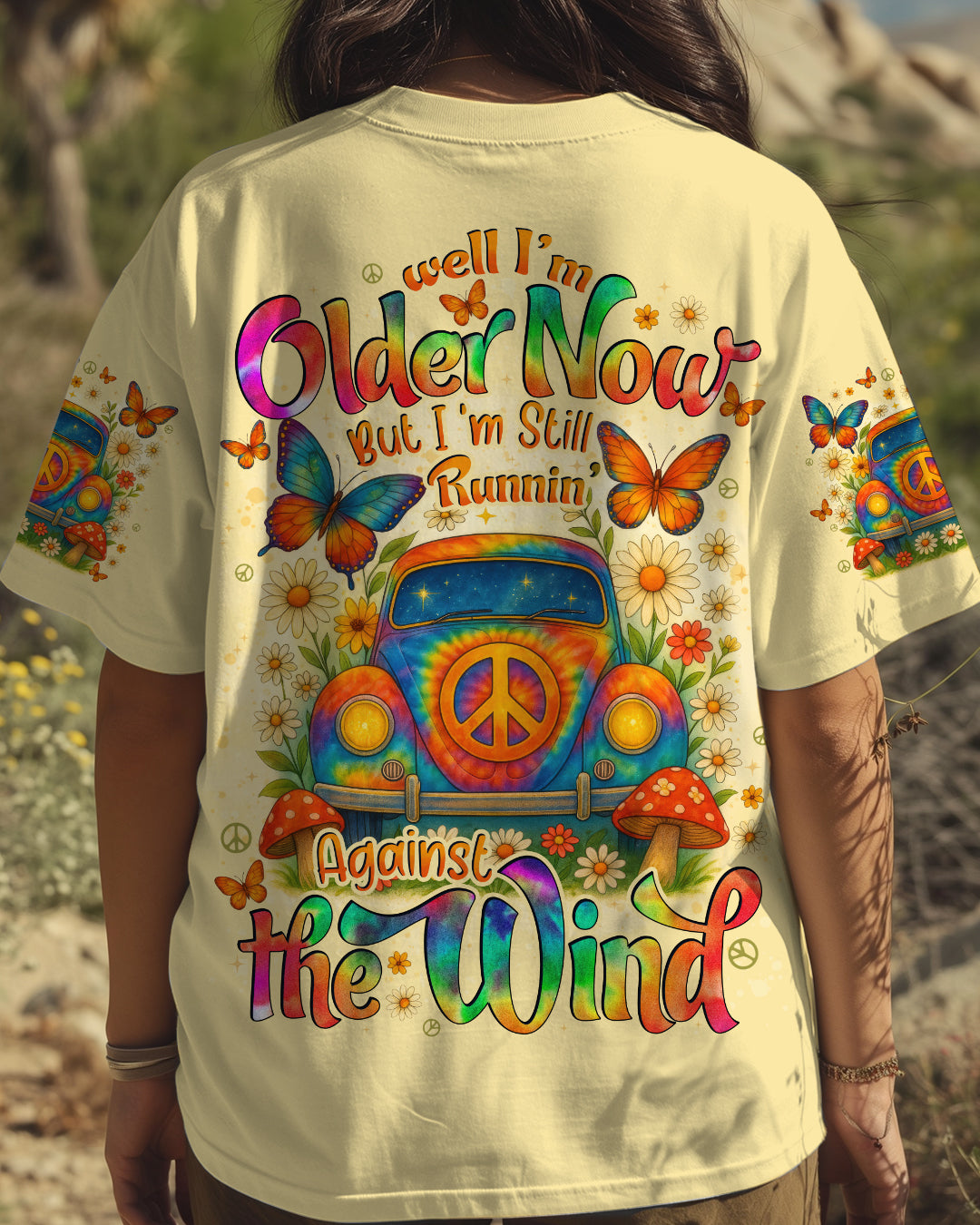 RUNNING AGAINST THE WIND CAR TIE DYE ALL OVER PRINT - TYTD1106253