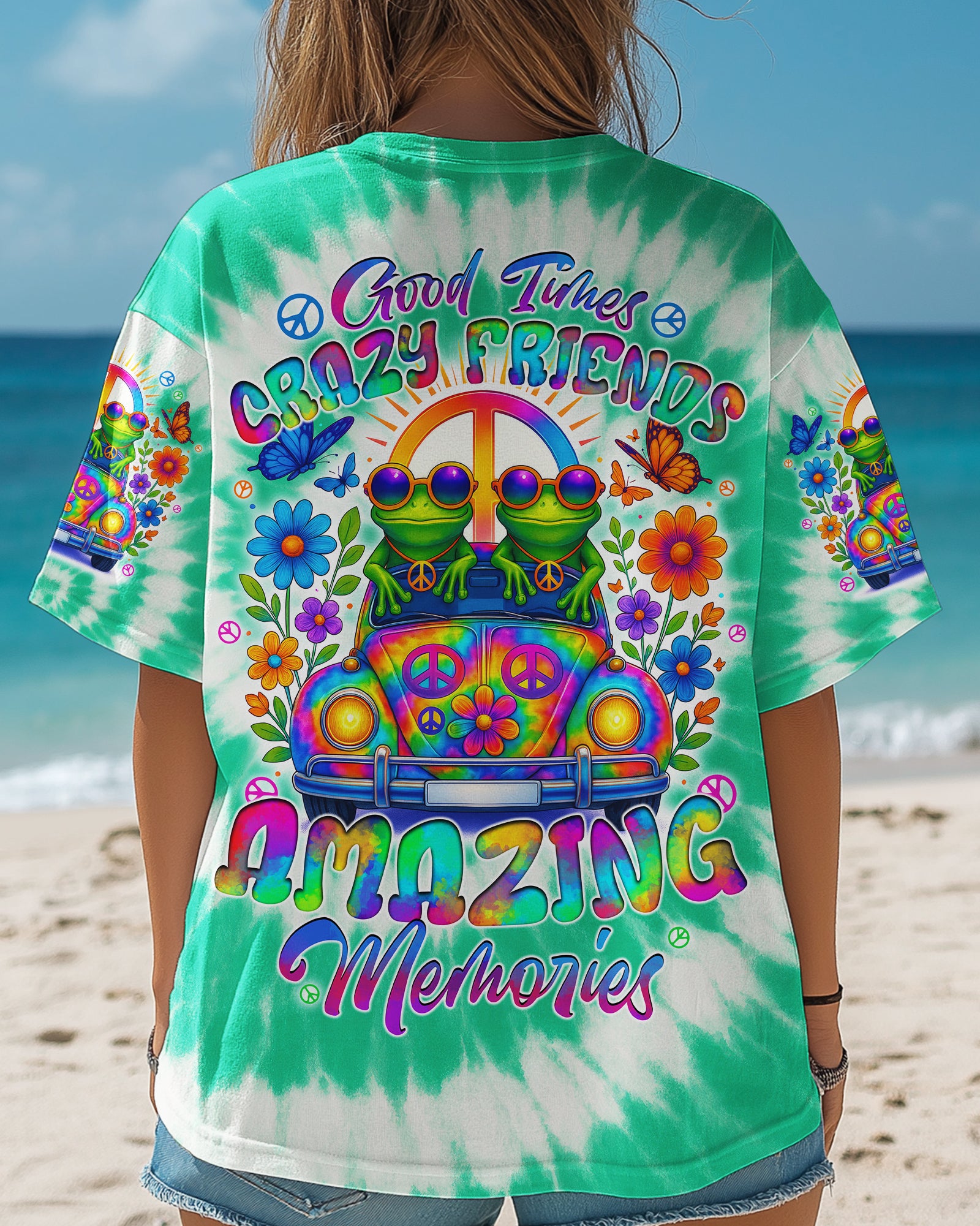 GOOD TIMES CRAZY FRIEND FROG TIE DYE ALL OVER PRINT - TYTD0805253