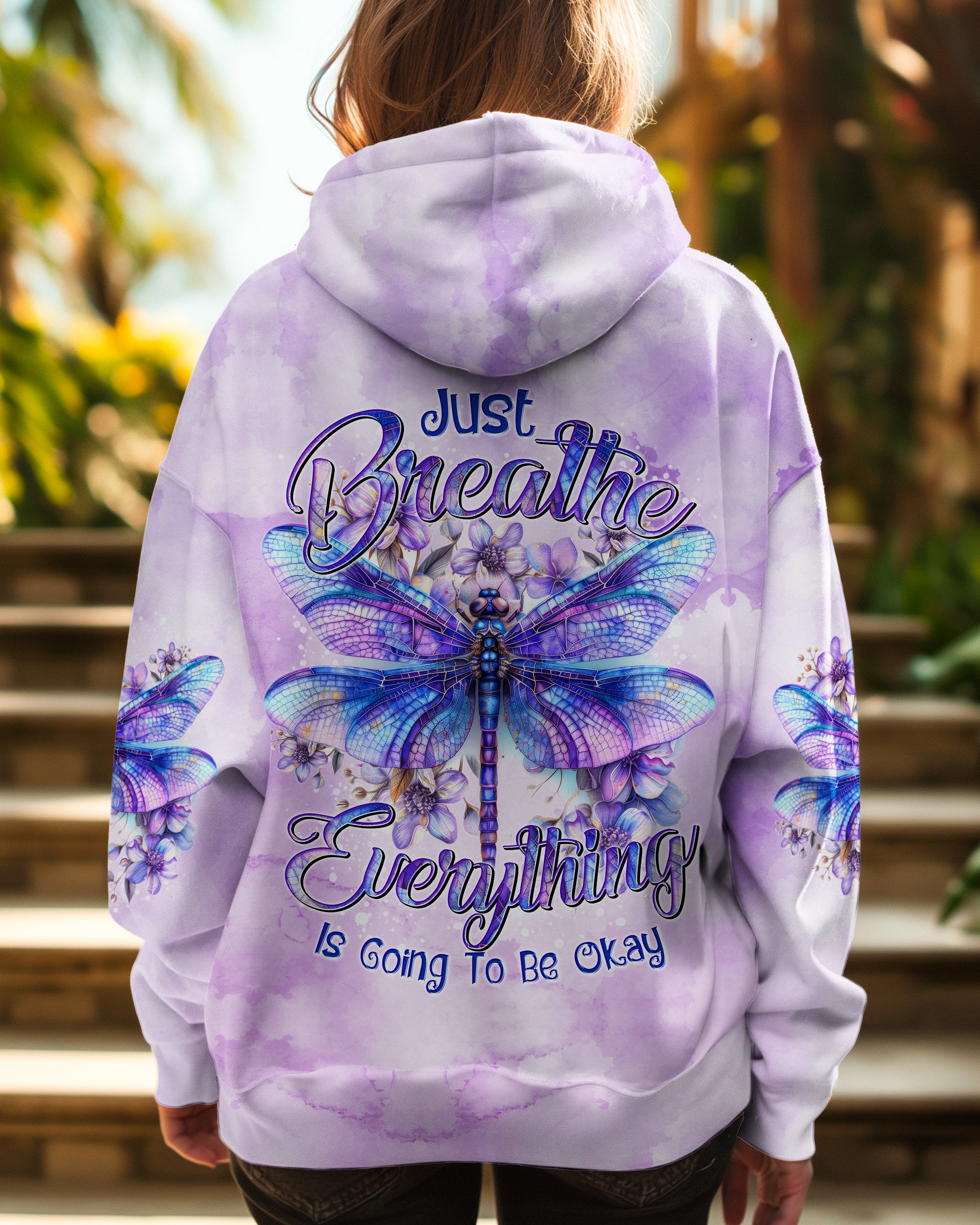 JUST BREATHE DRAGONFLY ALL OVER PRINT - TYTD1009244