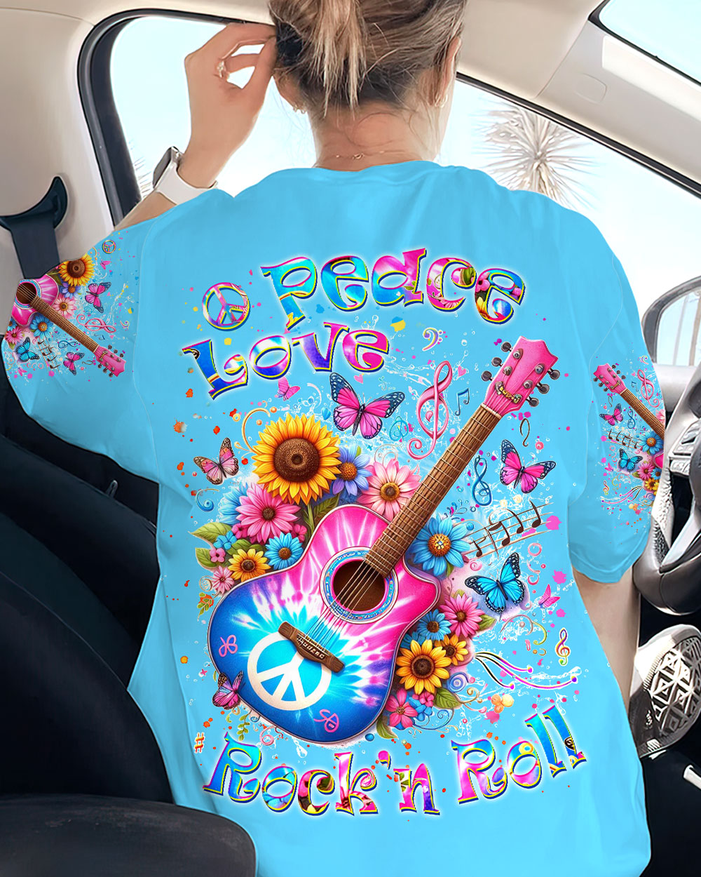 PEACE LOVE ROCK'N ROLL ALL OVER PRINT - YHKD1204244