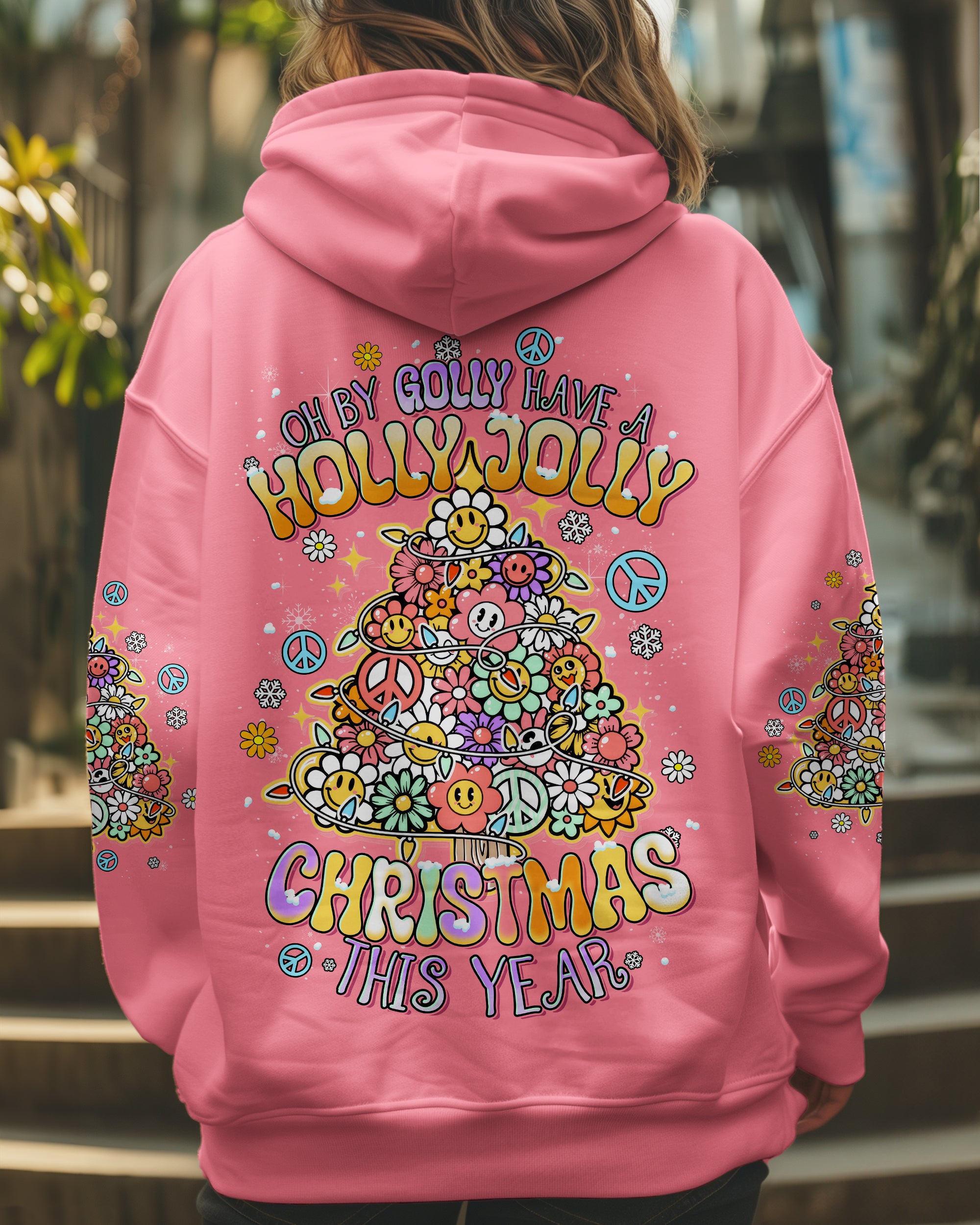 OH BY GOLLY HIPPIE CHRISTMAS TREE ALL OVER PRINT - TYTD2110243