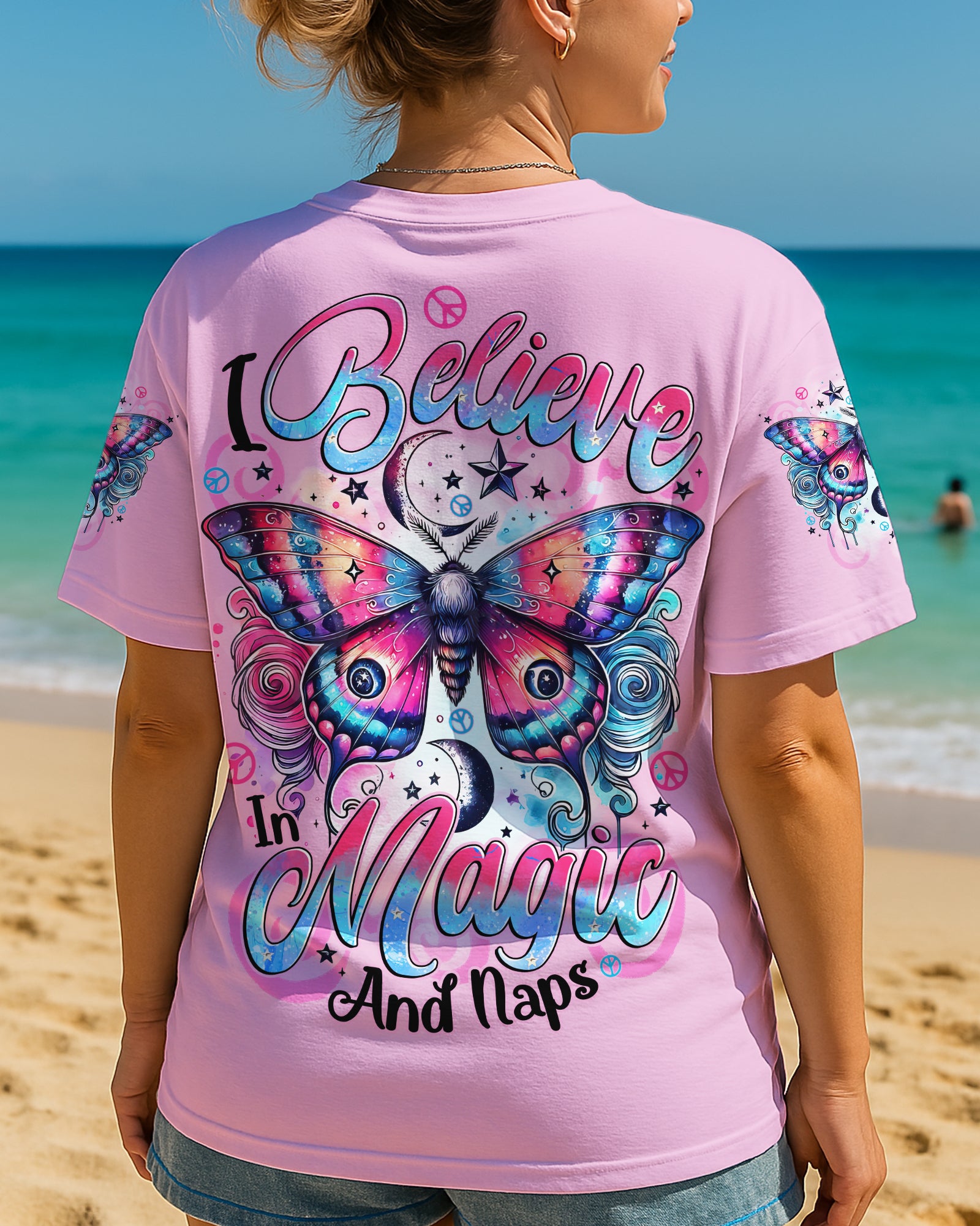 I BELIEVE IN MAGIC AND NAPS BUTTERFLY ALL OVER PRINT - TYTD0508254